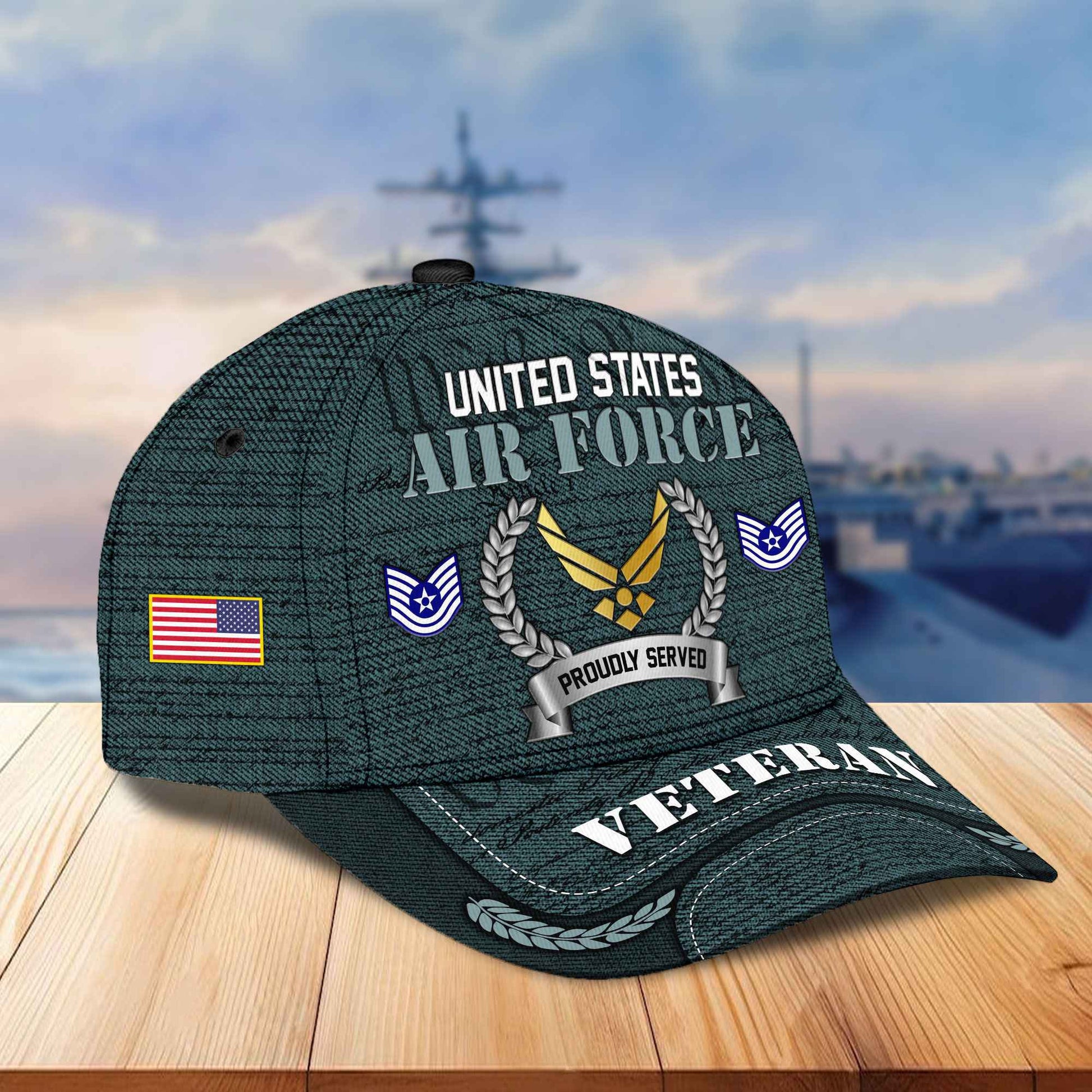 Premium Custom US Veterans Cap, Gifts For Dad, Gifts For Husband Veteran APHN190813