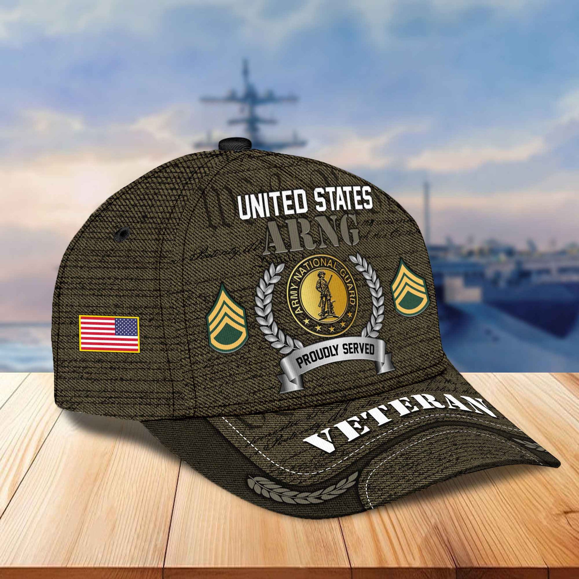Premium Custom US Veterans Cap, Gifts For Dad, Gifts For Husband Veteran APHN190813