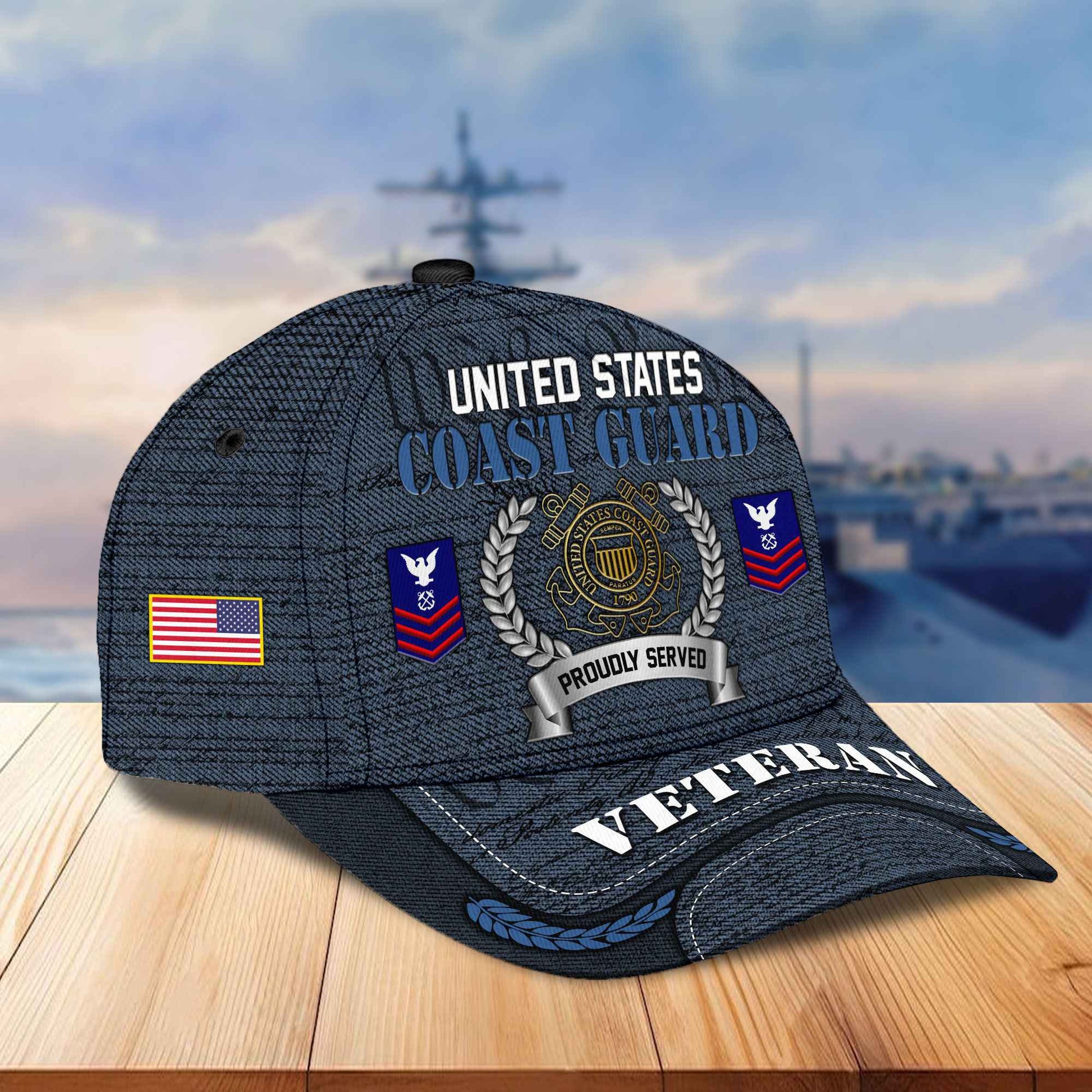 Premium Custom US Veterans Cap, Gifts For Dad, Gifts For Husband Veteran APHN190813