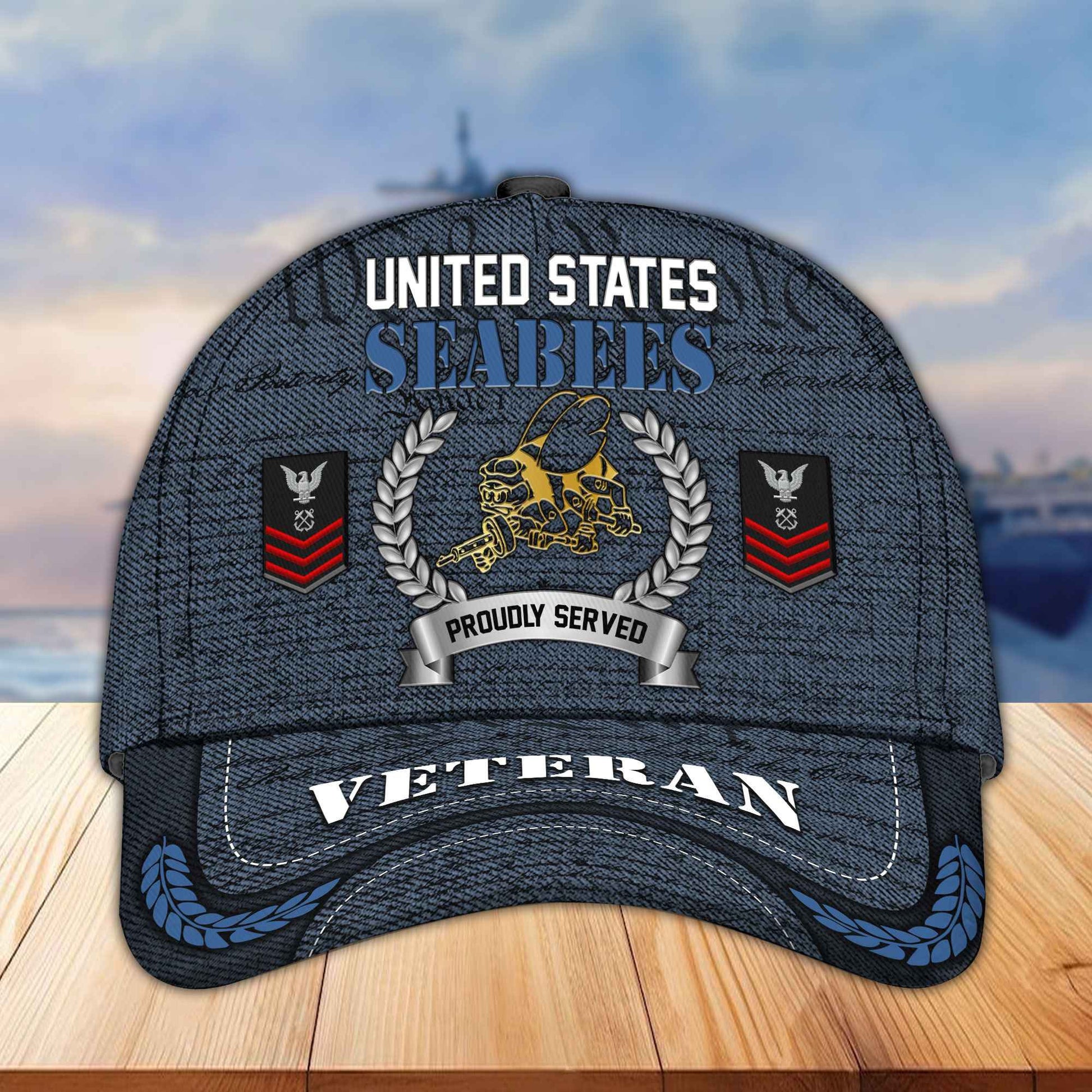 Premium Custom US Veterans Cap, Gifts For Dad, Gifts For Husband Veteran APHN190813