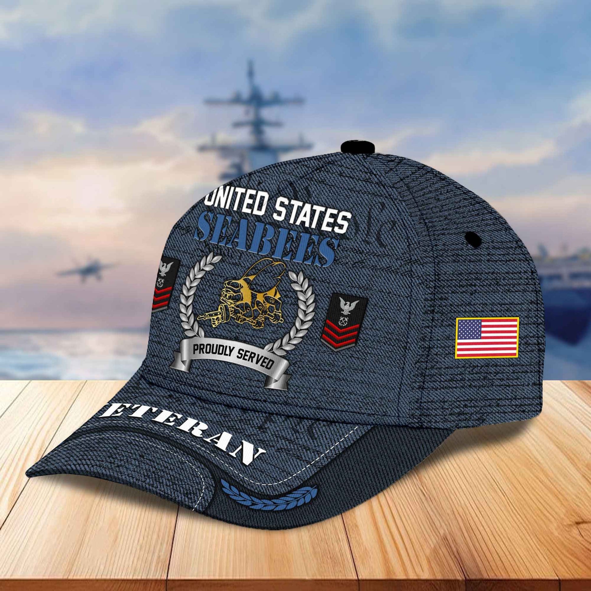Premium Custom US Veterans Cap, Gifts For Dad, Gifts For Husband Veteran APHN190813