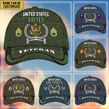 Premium Custom US Veterans Cap, Gifts For Dad, Gifts For Husband Veteran APHN190813