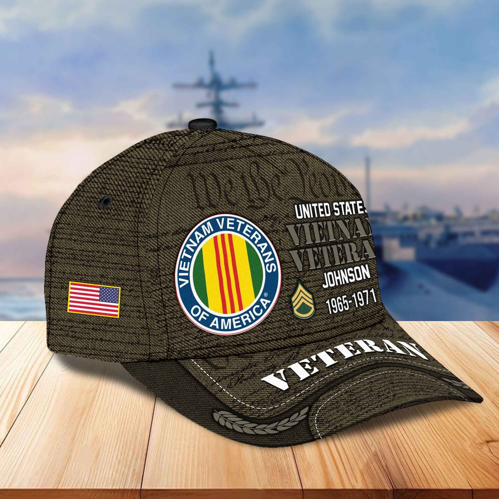 Premium Personalized Proudly Served US Veterans Cap, Gifts For Dad, Gifts For Husband Veteran APHN080811