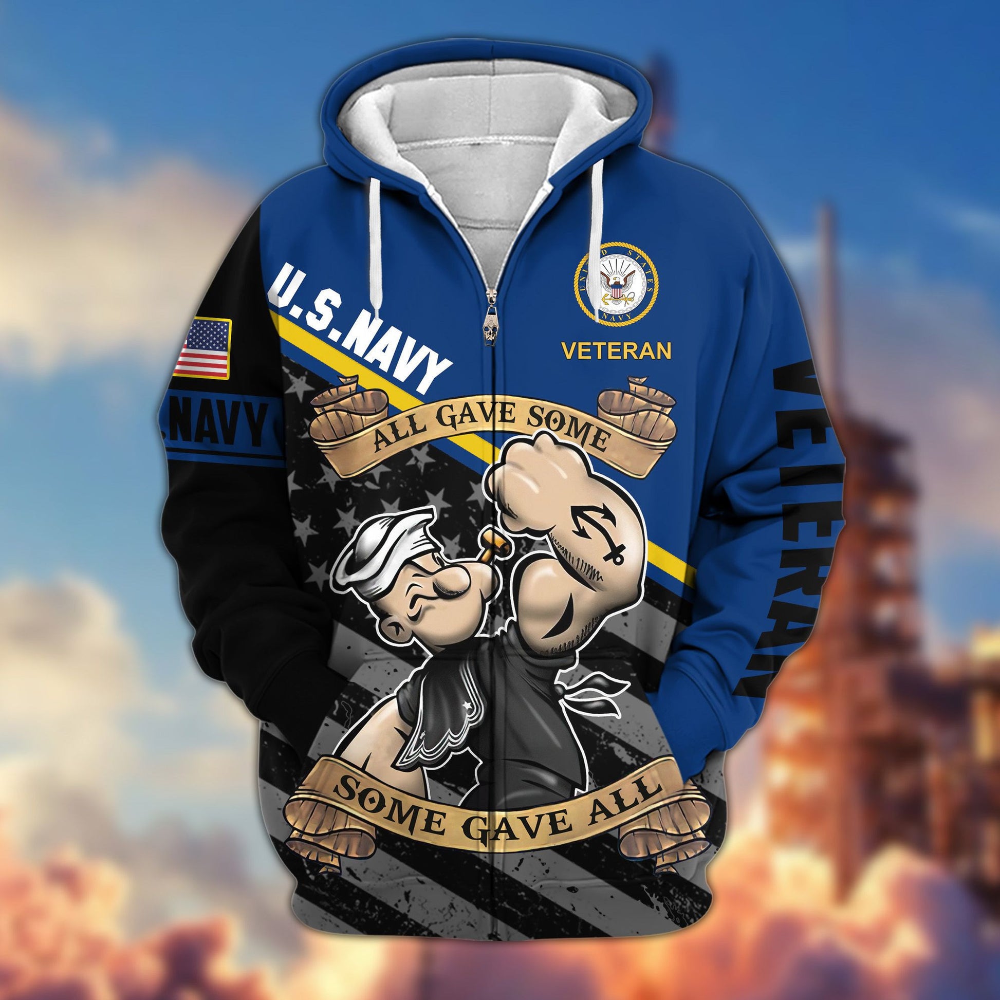 Premium All Gave Some Some Gave All US Veterans Zip Hoodie, Gifts For Veterans Day BPVC210801