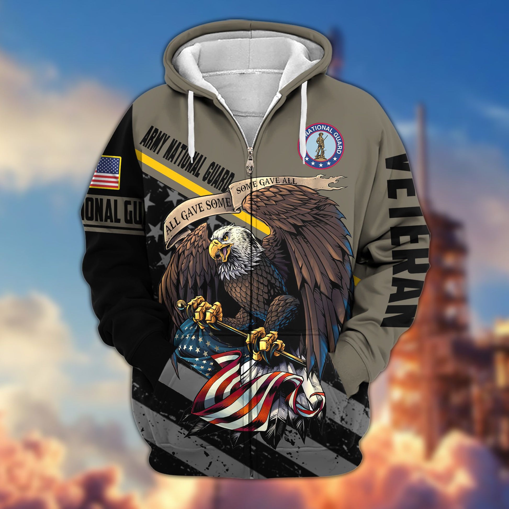 Premium All Gave Some Some Gave All US Veterans Zip Hoodie, Gifts For Veterans Day, Gifts For Dad, Gifts For Husband BPVC210802