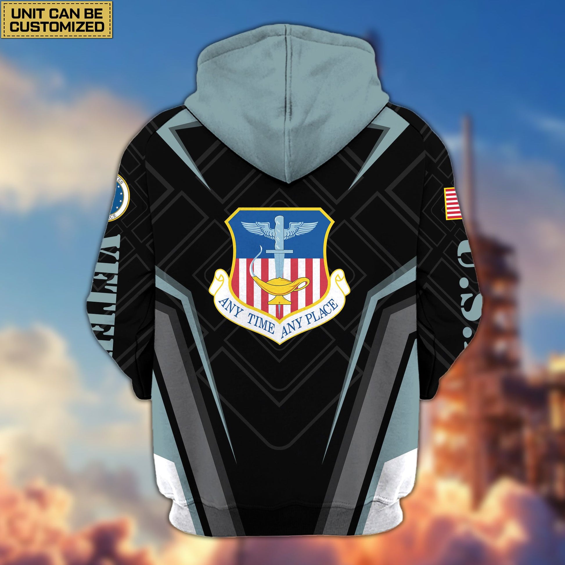 Premium Custom Unit US Veterans Zip Hoodie, Gifts For Veterans Day, Gifts For Dad, Gifts For Husband BPVC230801