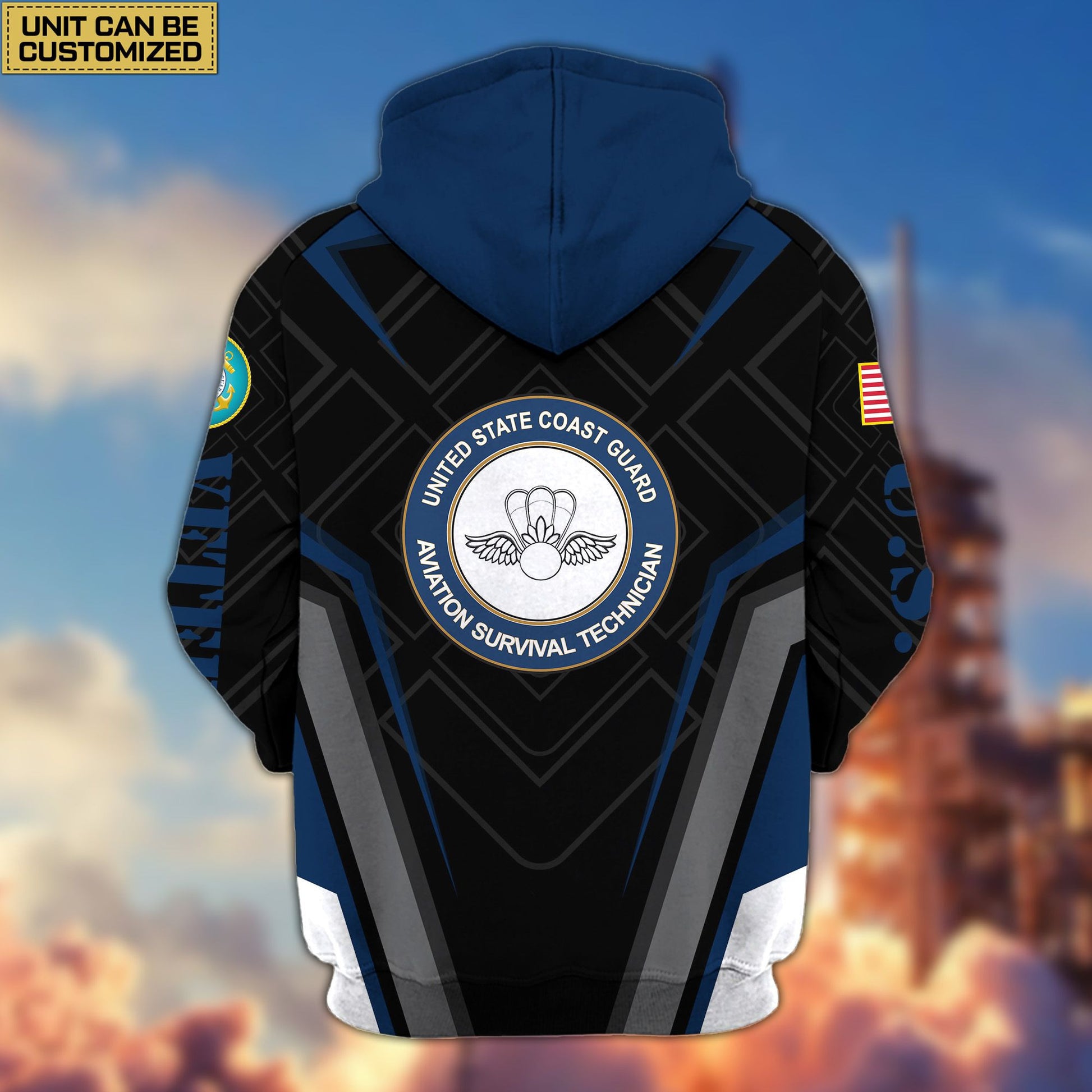 Premium Custom Unit US Veterans Zip Hoodie, Gifts For Veterans Day, Gifts For Dad, Gifts For Husband BPVC230801