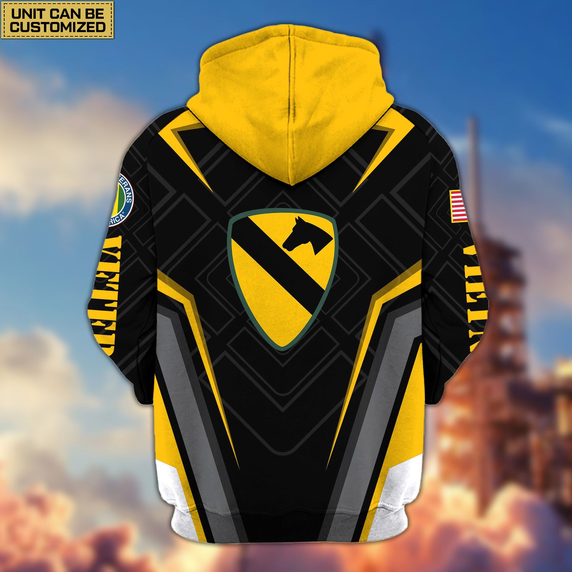 Premium Custom Unit US Veterans Zip Hoodie, Gifts For Veterans Day, Gifts For Dad, Gifts For Husband BPVC230801