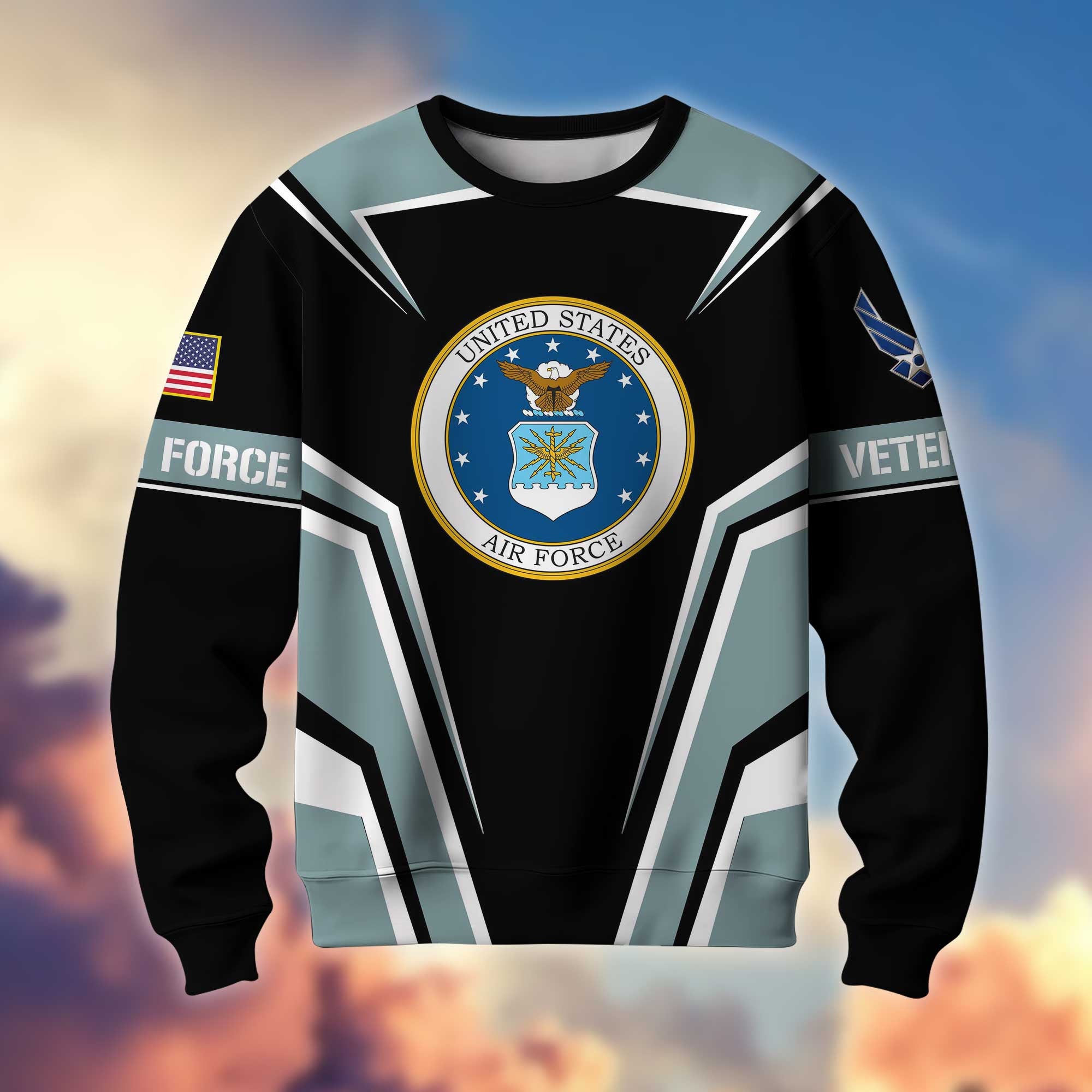 Premium American Pride US Veterans Sweatshirt, Gifts For Veterans Day, Gifts For Dad, Gifts For Husband APHN200811