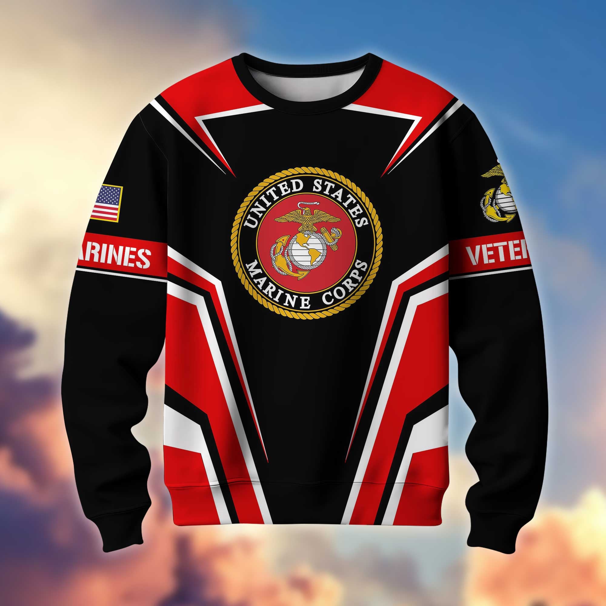 Premium American Pride US Veterans Sweatshirt, Gifts For Veterans Day, Gifts For Dad, Gifts For Husband APHN200811