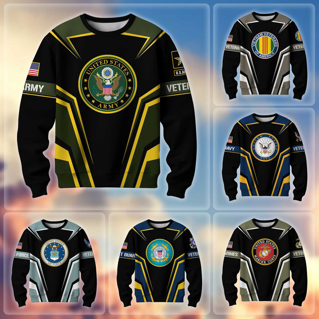 Premium American Pride US Veterans Sweatshirt, Gifts For Veterans Day, Gifts For Dad, Gifts For Husband APHN200811