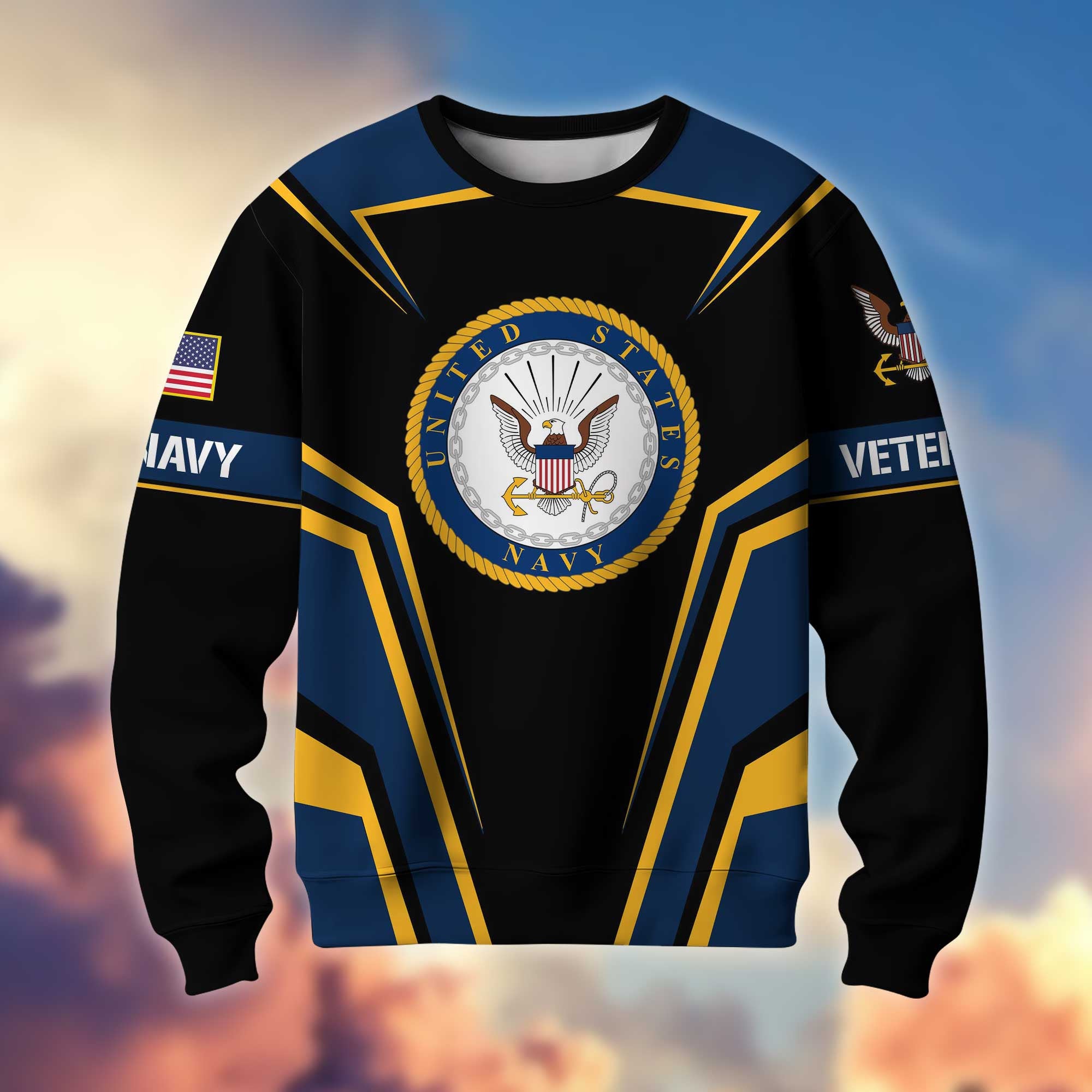 Premium American Pride US Veterans Sweatshirt, Gifts For Veterans Day, Gifts For Dad, Gifts For Husband APHN200811