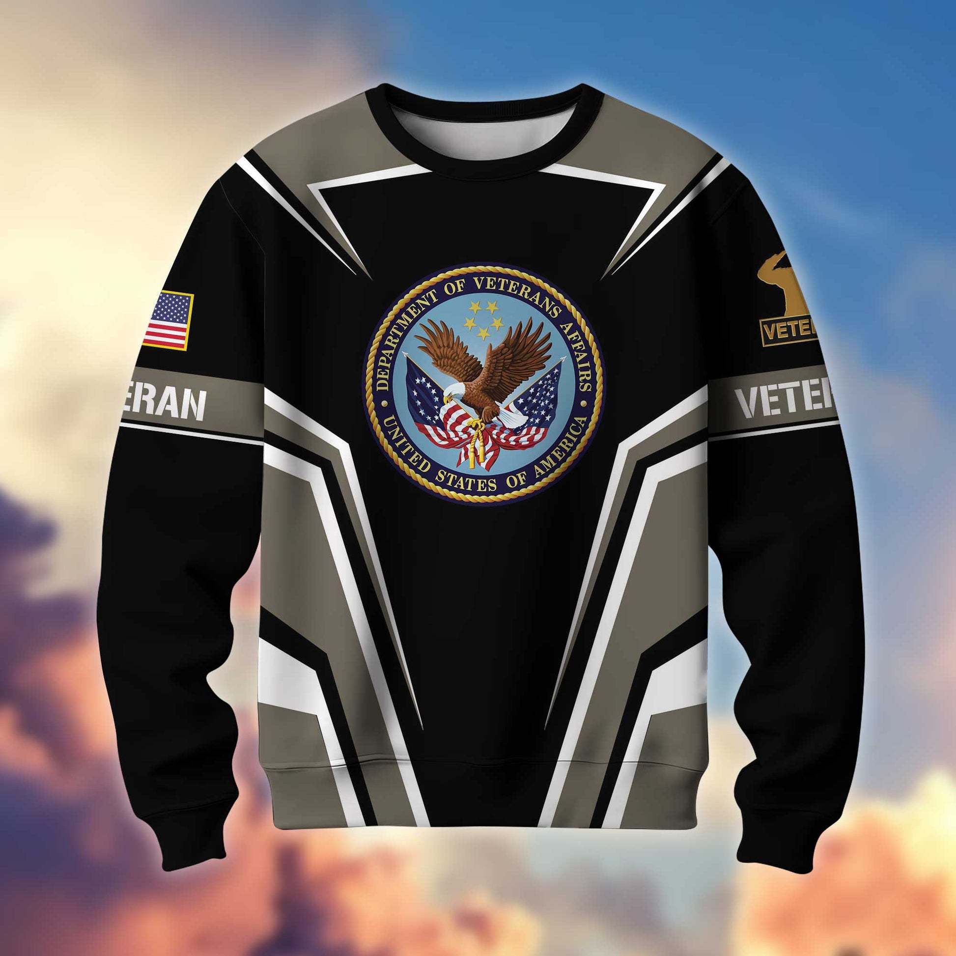 Premium American Pride US Veterans Sweatshirt, Gifts For Veterans Day, Gifts For Dad, Gifts For Husband APHN200811