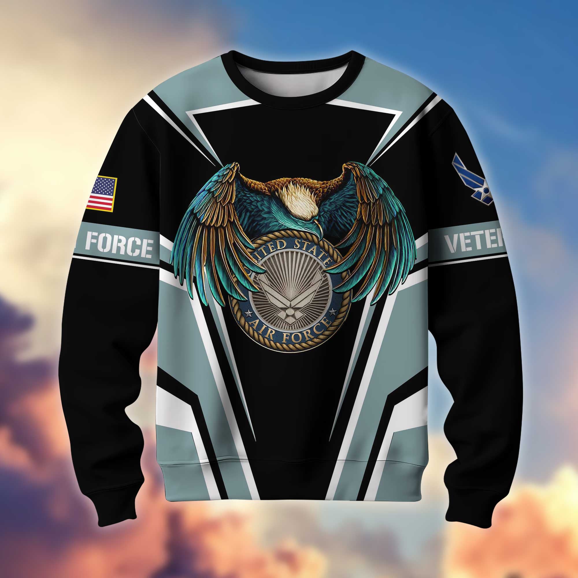 Premium US Veterans Sweatshirt, Gifts For Veterans Day, Gifts For Dad, Gifts For Husband APHN210816