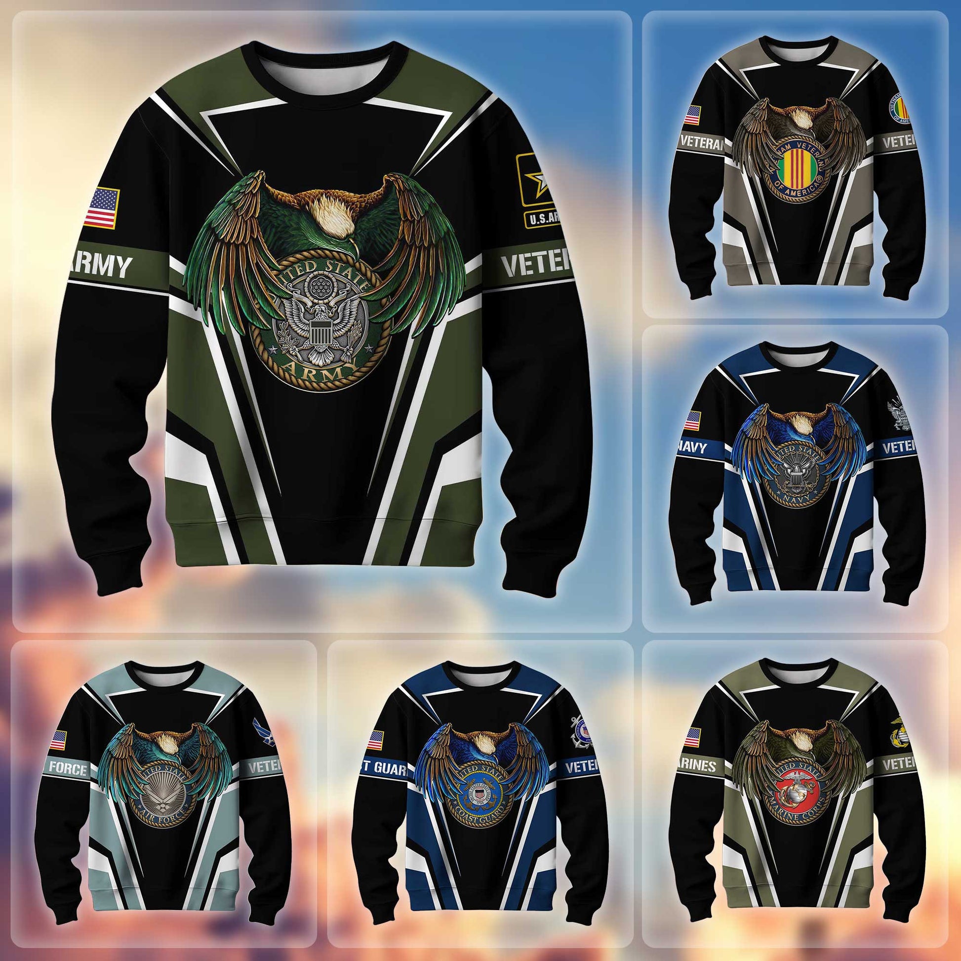 Premium US Veterans Sweatshirt, Gifts For Veterans Day, Gifts For Dad, Gifts For Husband APHN210816
