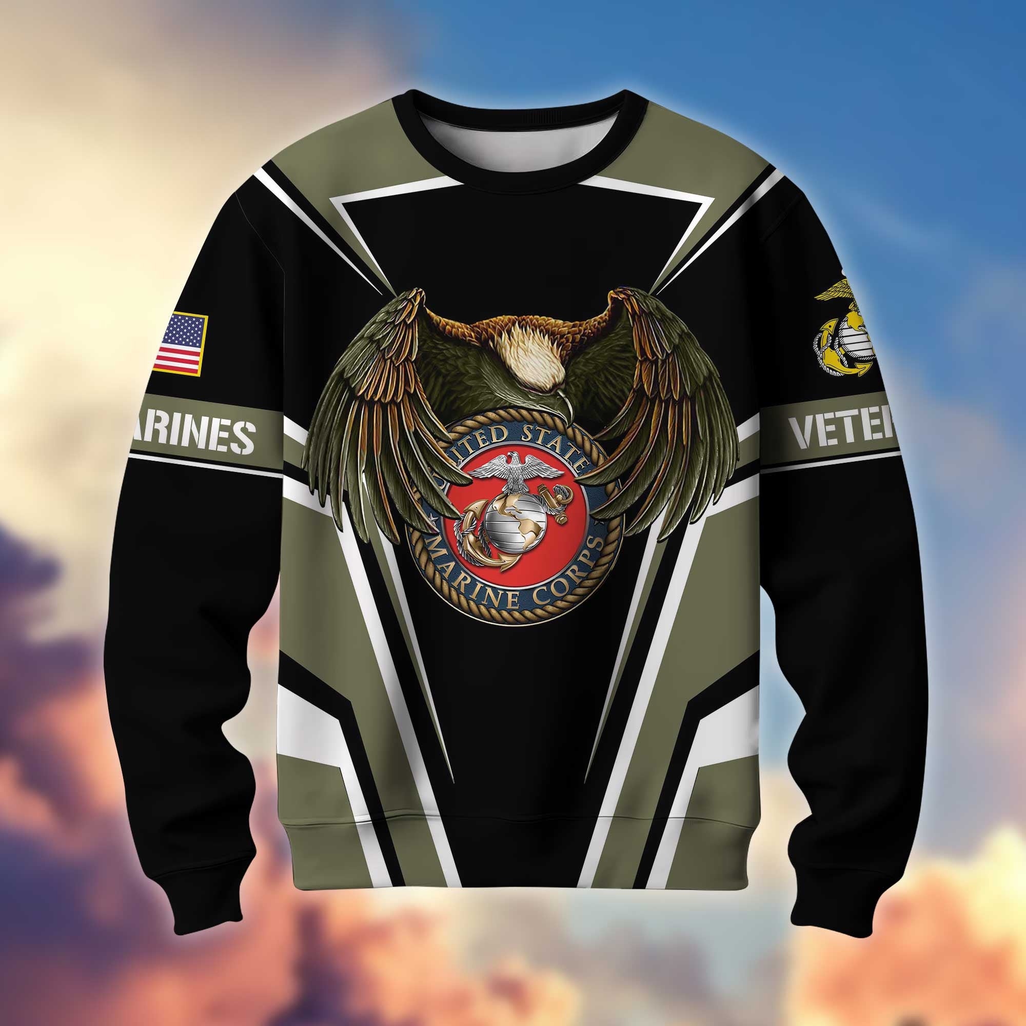 Premium US Veterans Sweatshirt, Gifts For Veterans Day, Gifts For Dad, Gifts For Husband APHN210816