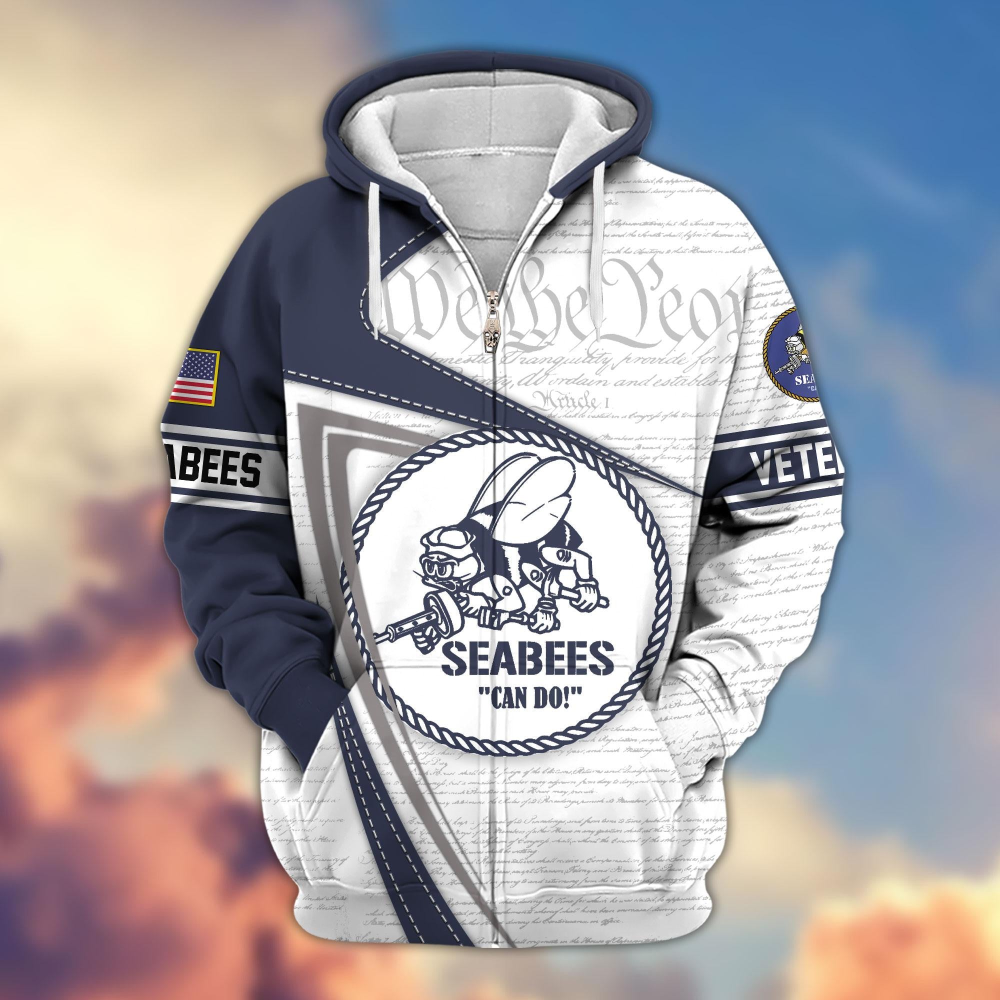 Premium Proudly Served US Veterans Zip Hoodie, Gifts For Veterans Day, Gifts For Dad, Gifts For Husband APHN220811