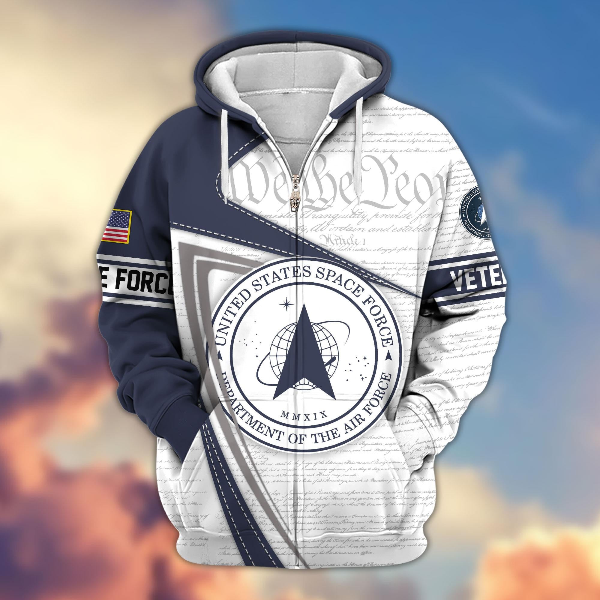Premium Proudly Served US Veterans Zip Hoodie, Gifts For Veterans Day, Gifts For Dad, Gifts For Husband APHN220811