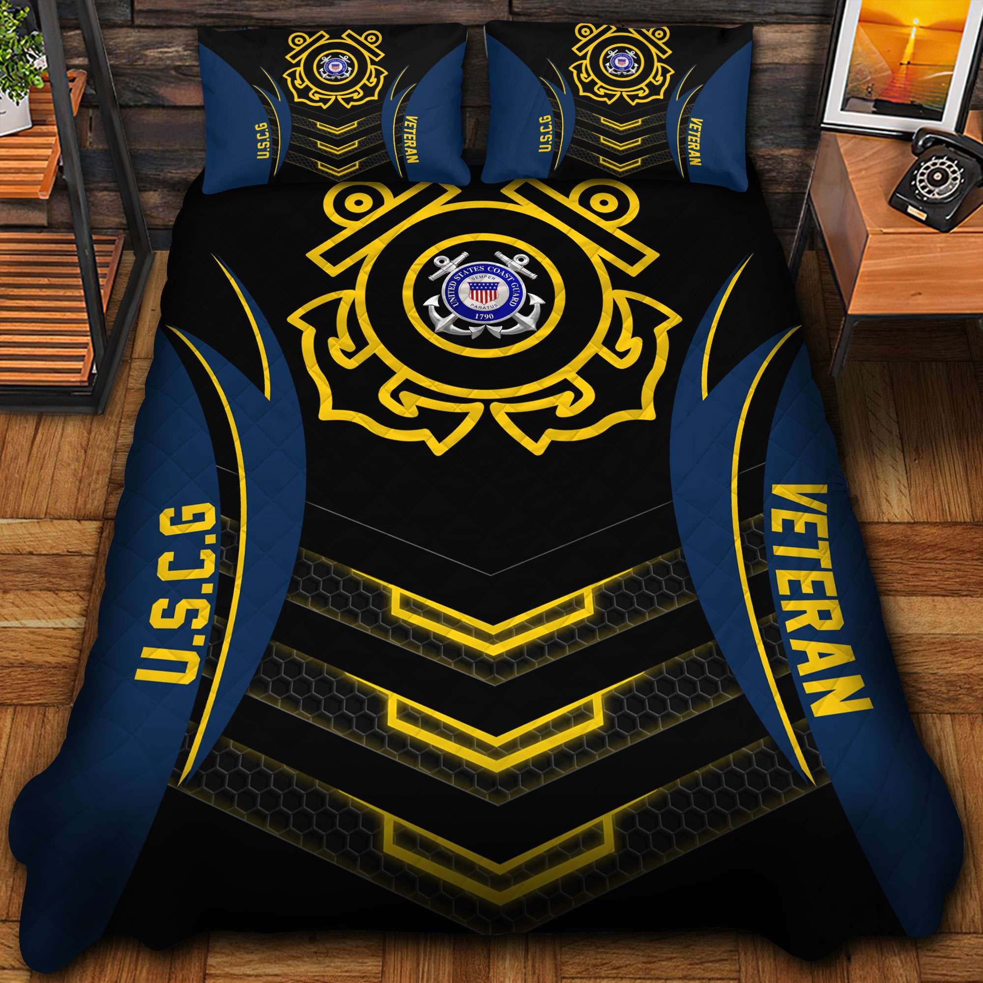 Premium US Veterans Bedding Set, Gifts For Veterans Day, Gifts For Dad, Gifts For Husband APHN210813