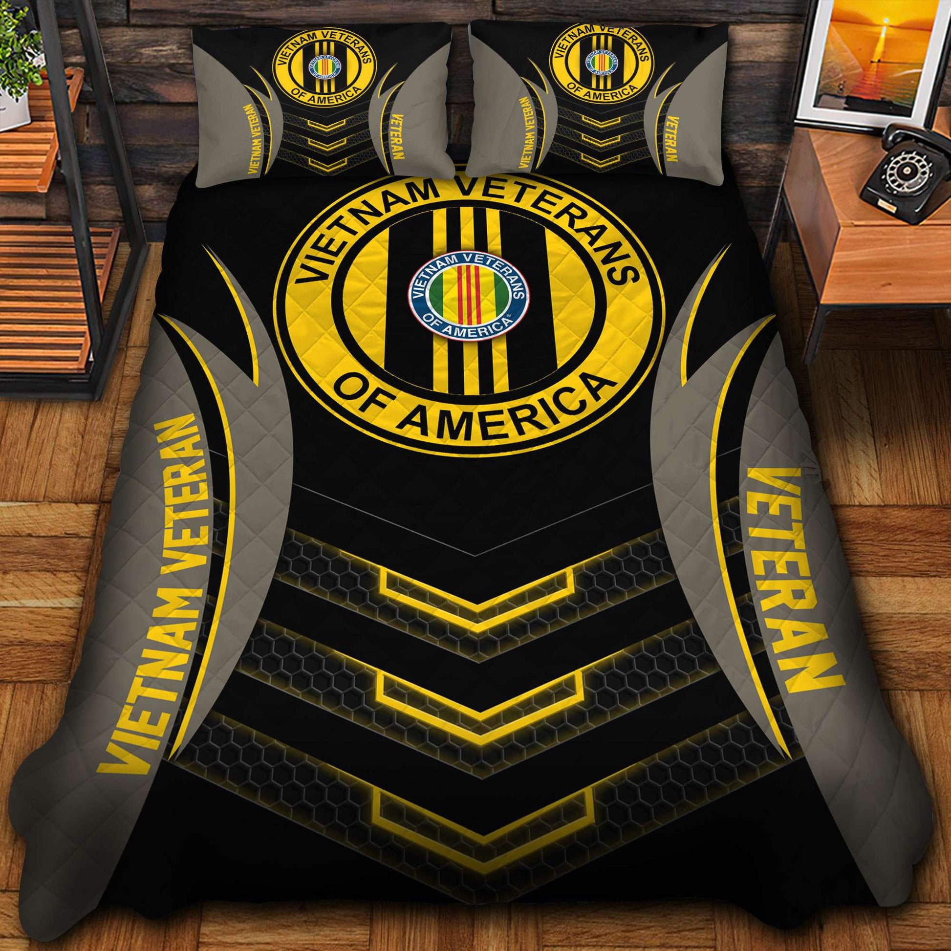 Premium US Veterans Bedding Set, Gifts For Veterans Day, Gifts For Dad, Gifts For Husband APHN210813