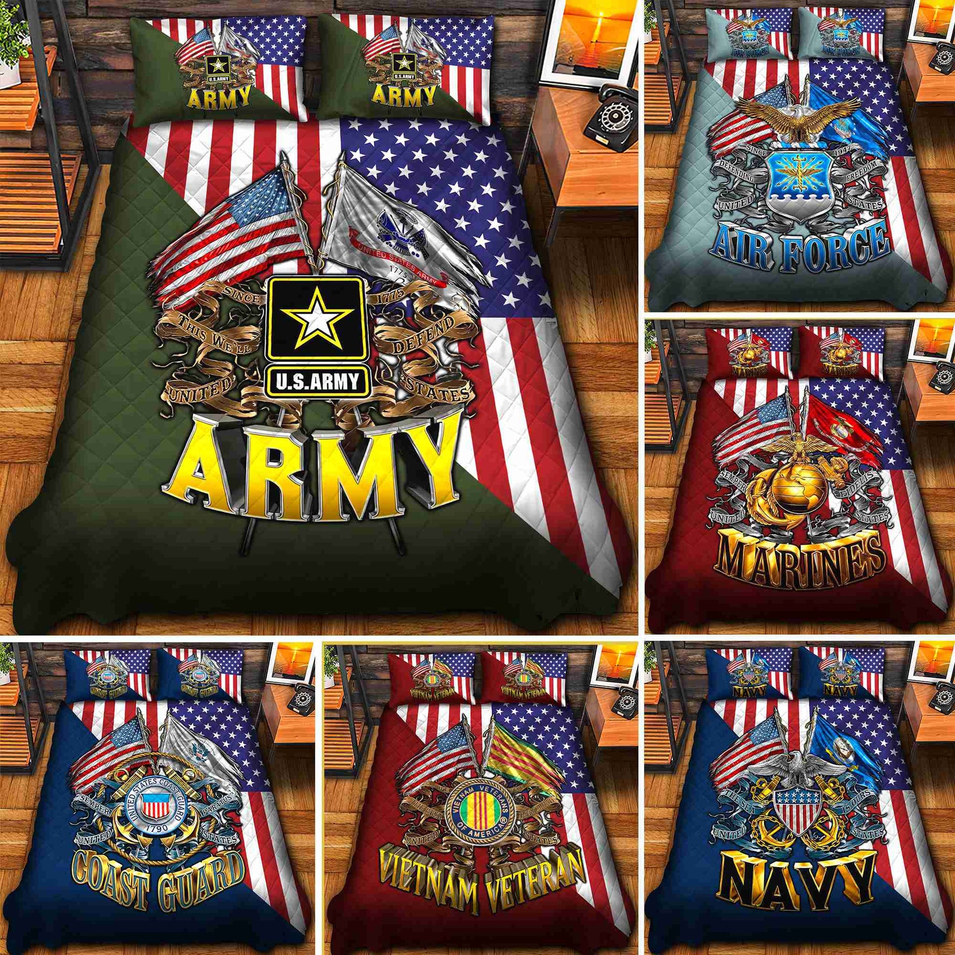 Premium Honoring All Who Served US Veterans Bedding Set, Gifts For Veterans Day BPVC270801