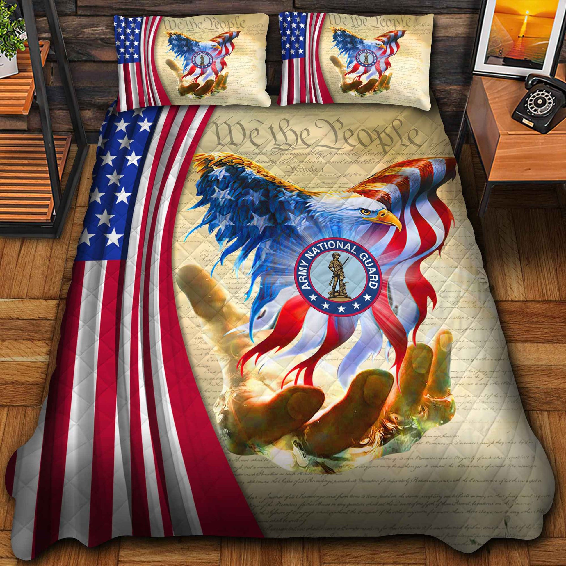 Premium American Pride US Veterans Bedding Set APHN290811, Gifts For US Veterans, Gifts For Veterans Day