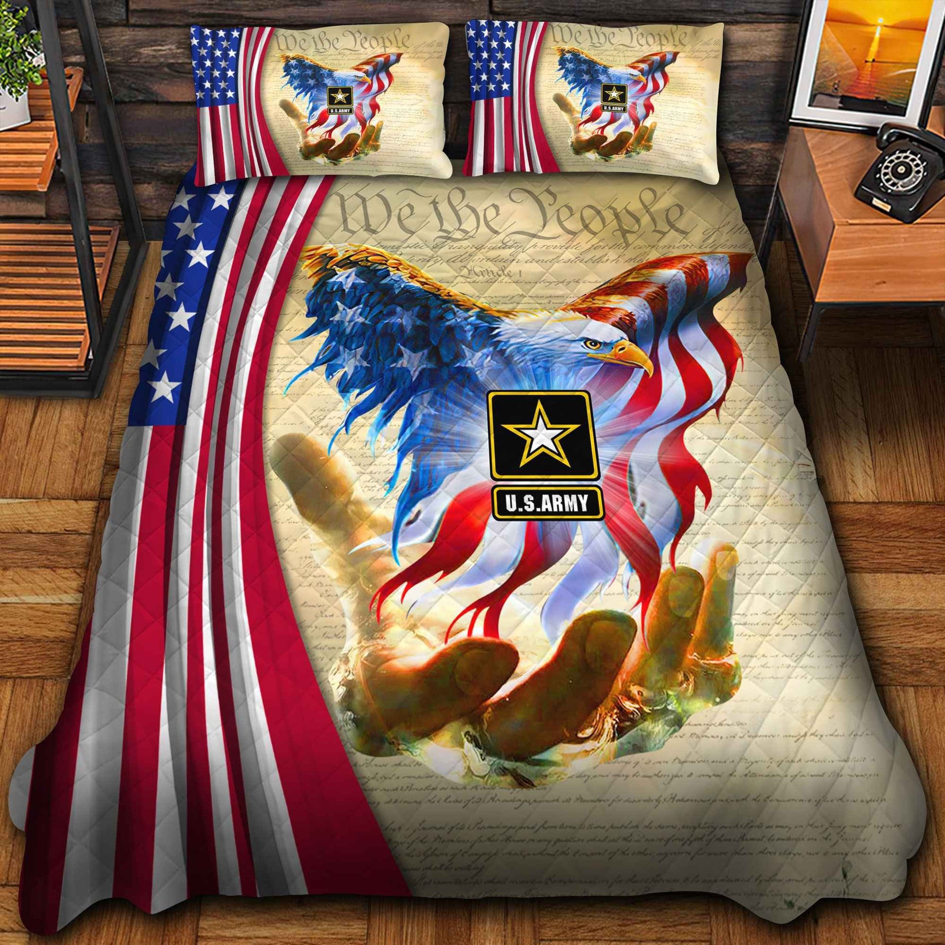 Premium American Pride US Veterans Bedding Set APHN290811, Gifts For US Veterans, Gifts For Veterans Day