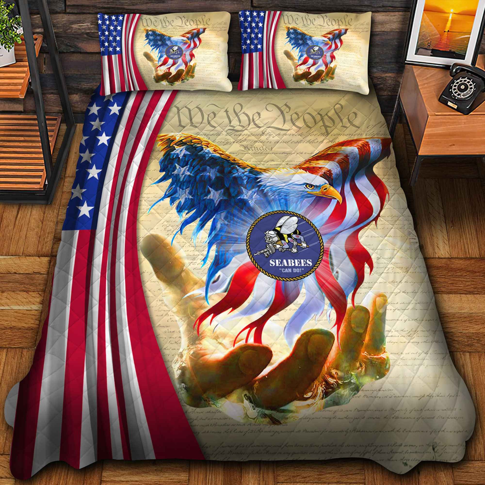 Premium American Pride US Veterans Bedding Set APHN290811, Gifts For US Veterans, Gifts For Veterans Day
