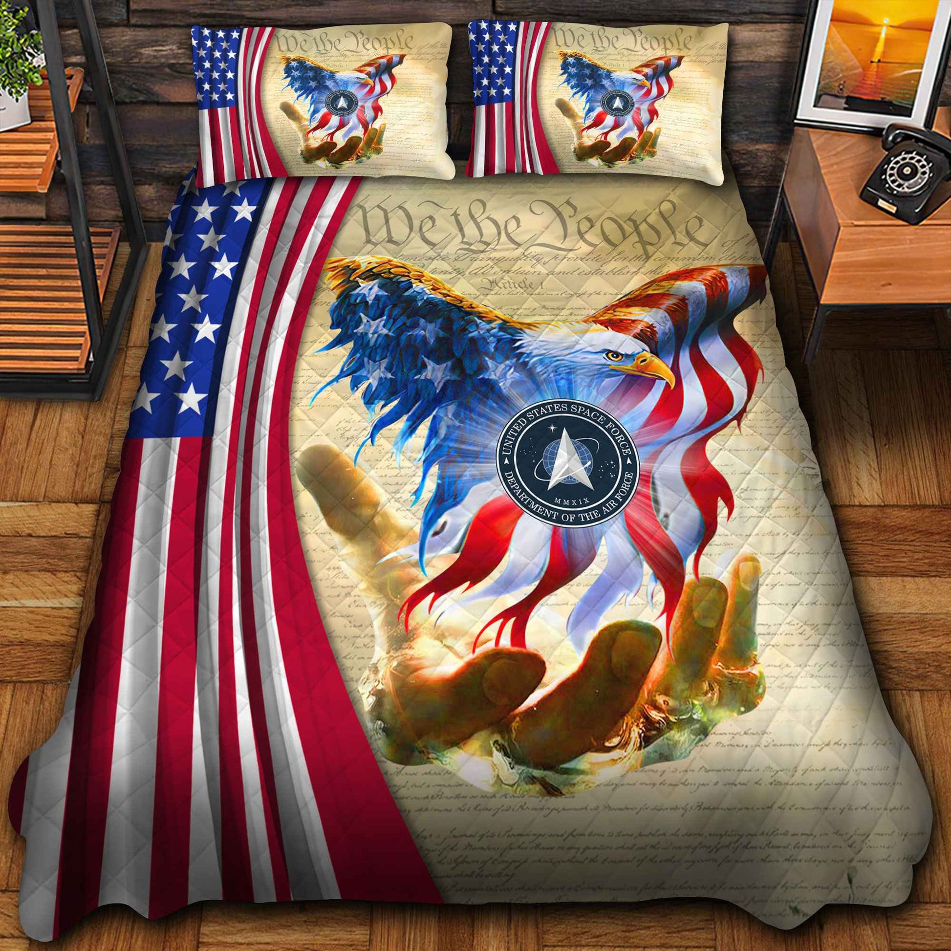 Premium American Pride US Veterans Bedding Set APHN290811, Gifts For US Veterans, Gifts For Veterans Day