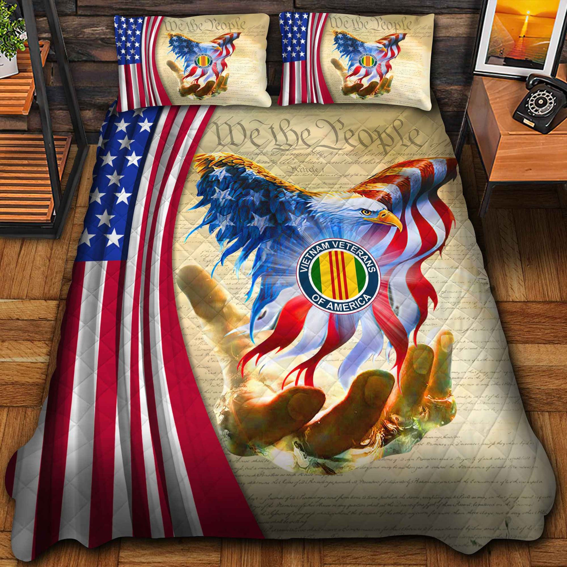 Premium American Pride US Veterans Bedding Set APHN290811, Gifts For US Veterans, Gifts For Veterans Day