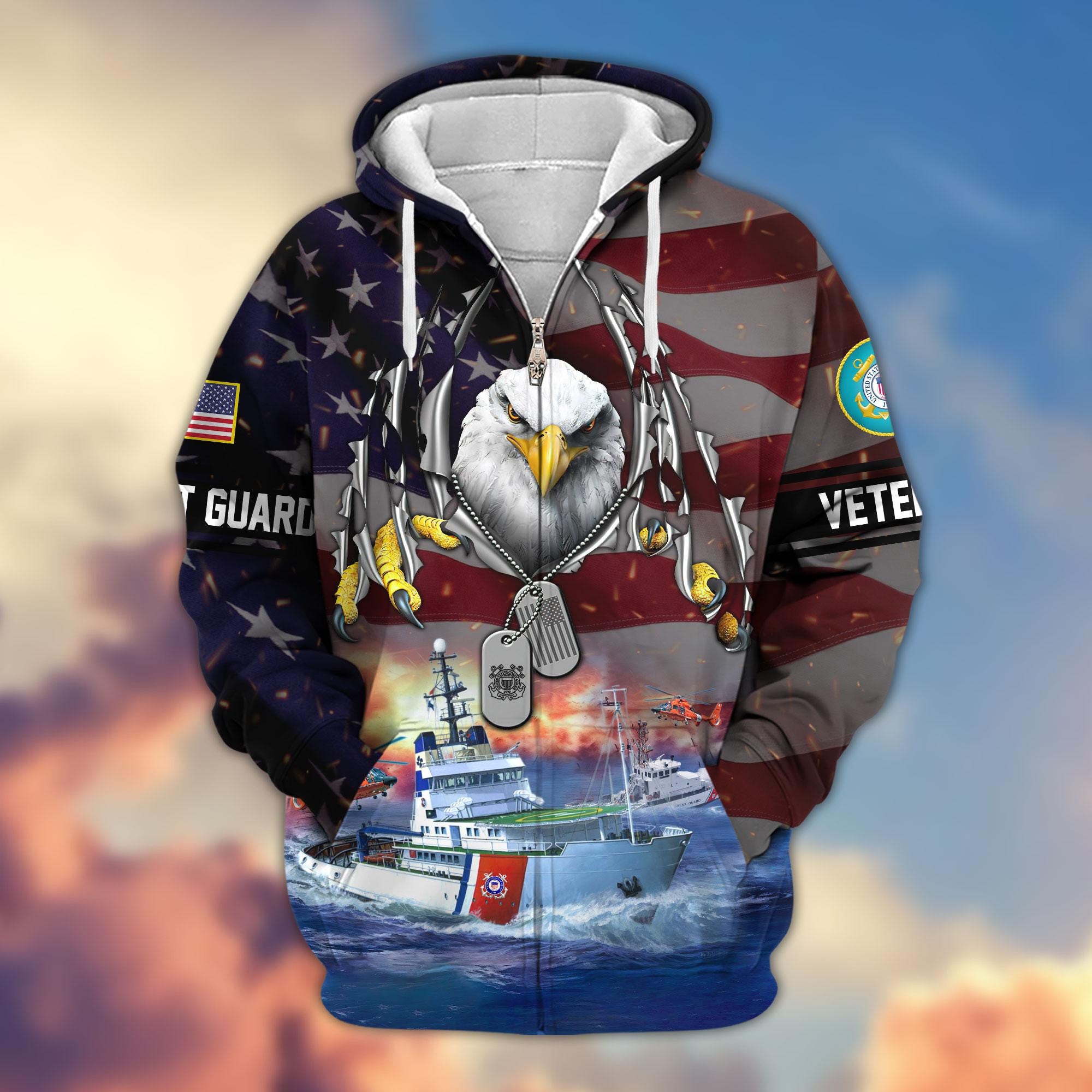 Premium US Veterans Zip Hoodie APHN280815, Gifts For Veterans Day, Gifts For US Veterans