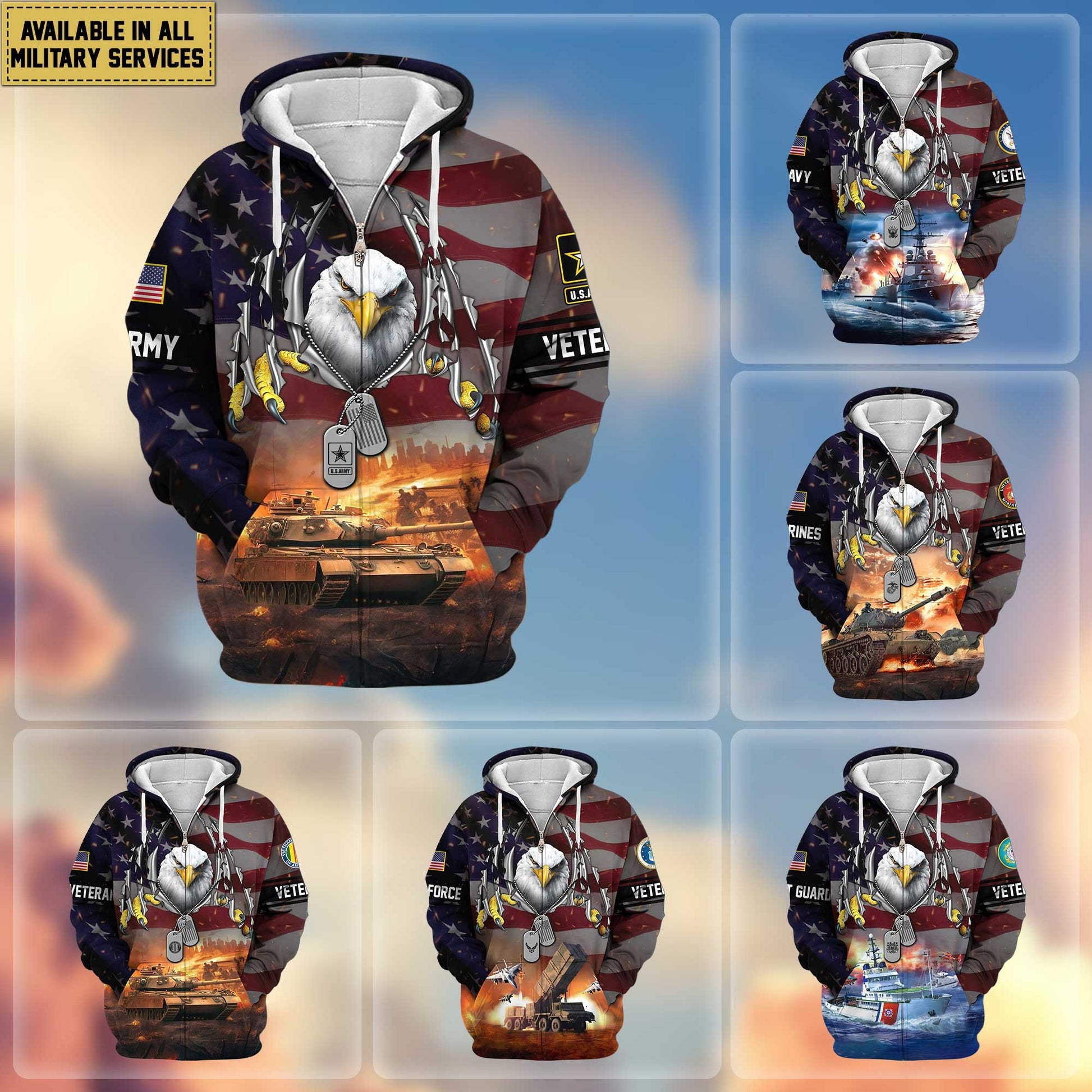 Premium US Veterans Zip Hoodie APHN280815, Gifts For Veterans Day, Gifts For US Veterans