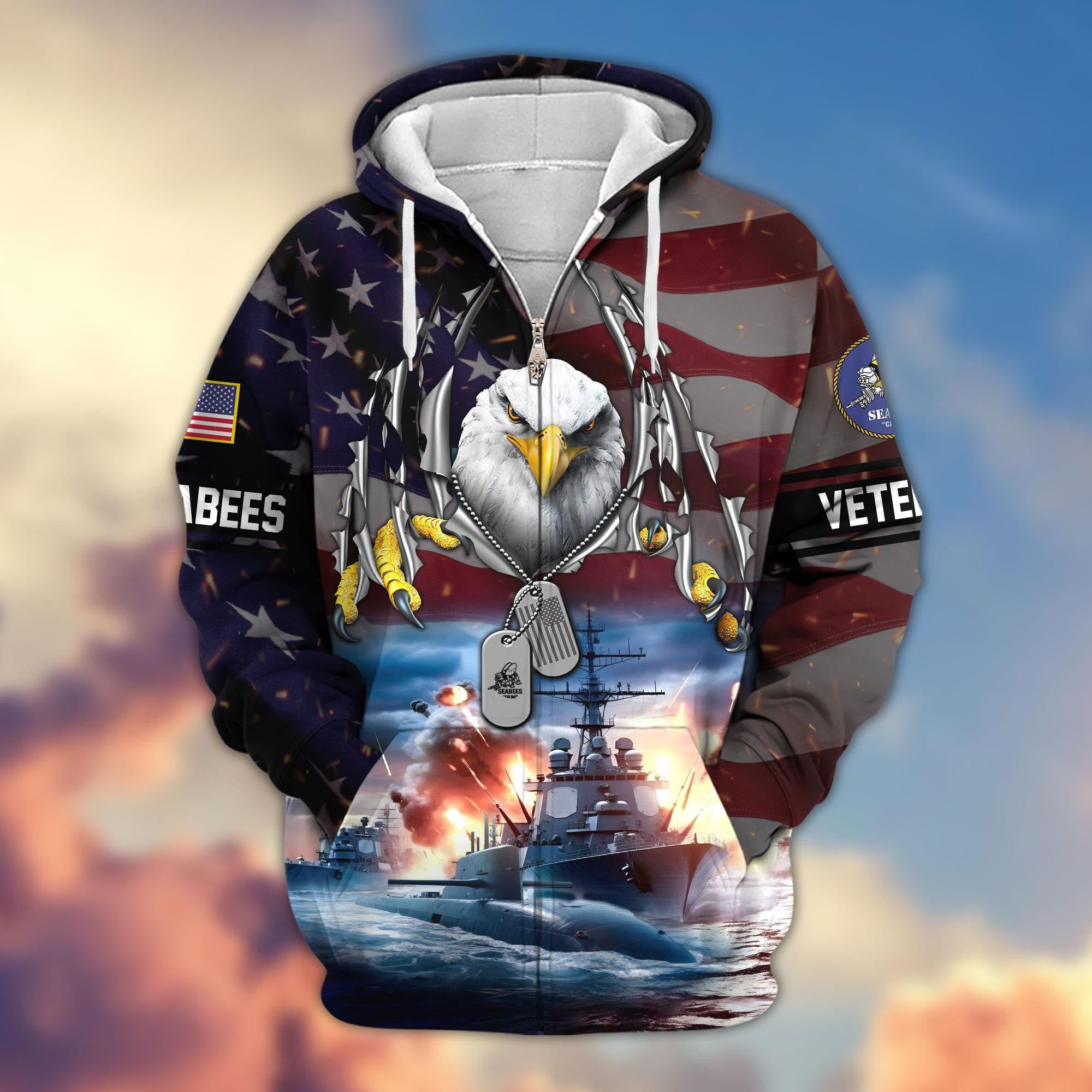 Premium US Veterans Zip Hoodie APHN280815, Gifts For Veterans Day, Gifts For US Veterans