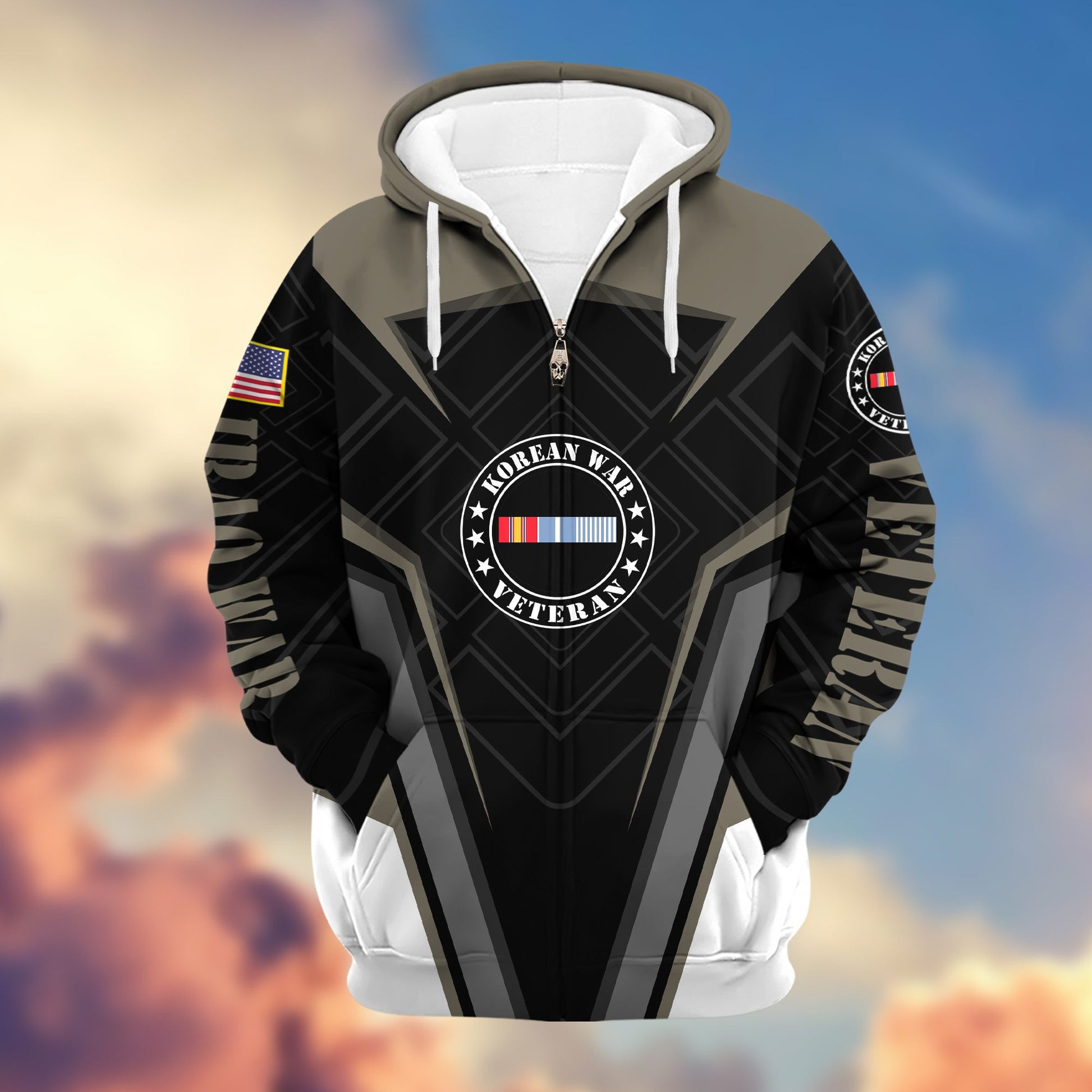 Premium Korean War Veteran Zip Hoodie VPVC603604, Gifts For US Veterans