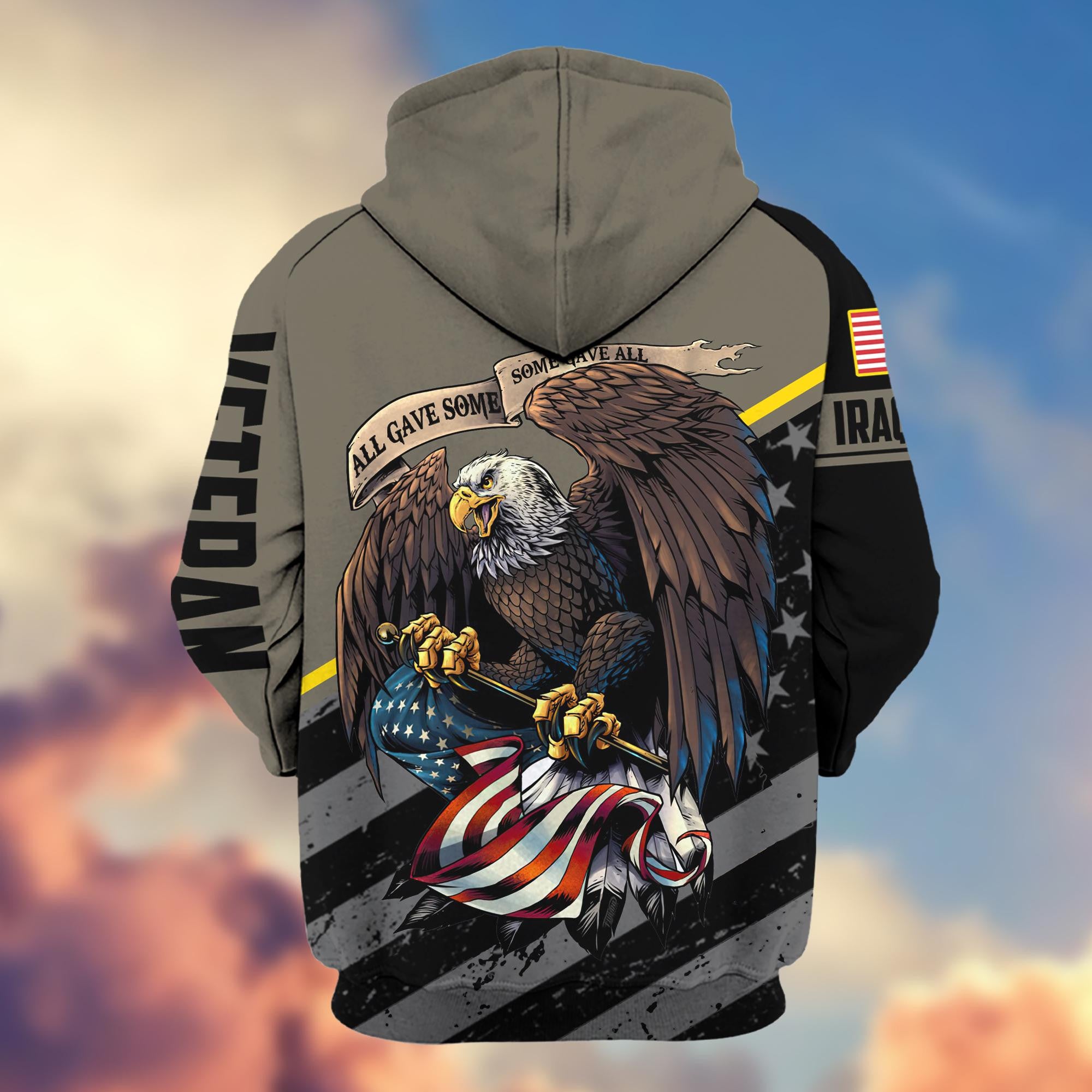 Premium Iraq War Veteran Zip Hoodie VPVC603703, Gifts For US Veterans