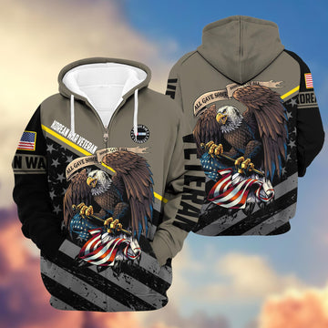 Premium Korean War Veteran Zip Hoodie VPVC603704, Gifts For US Veterans