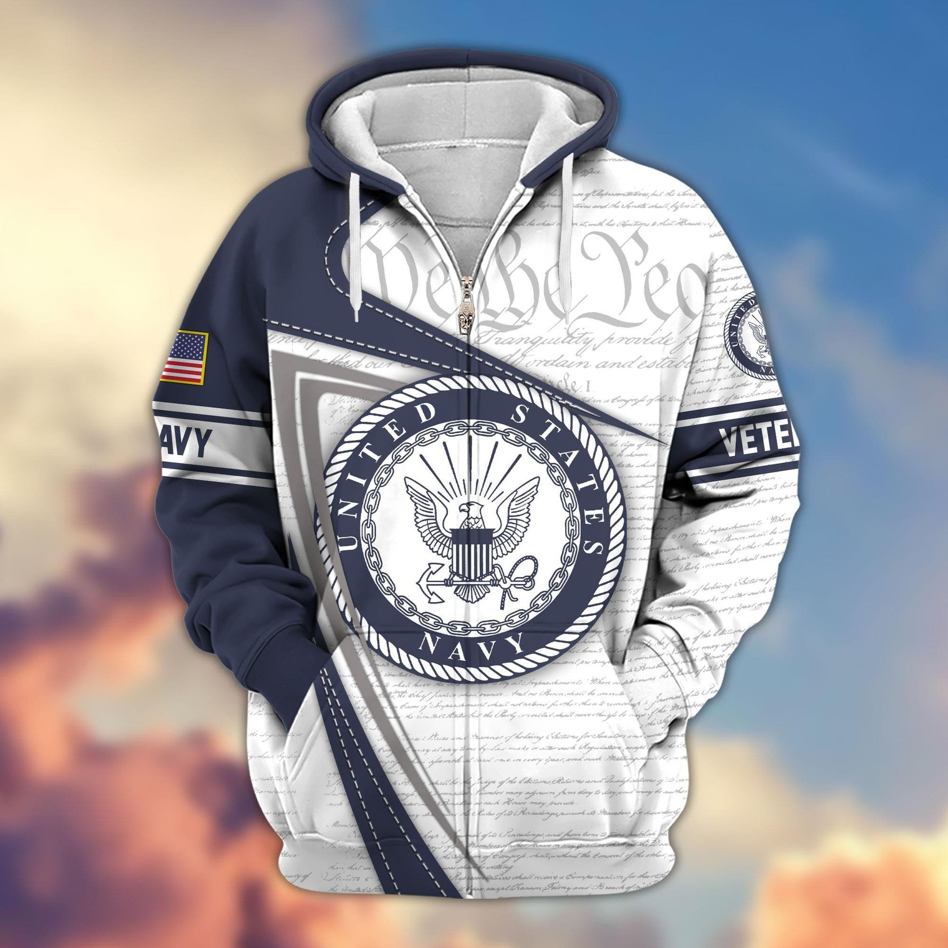 Premium US Veterans Zip Hoodie APHN050911, Gifts For US Veterans, Gifts For Veterans Day, Gifts For Father's Day