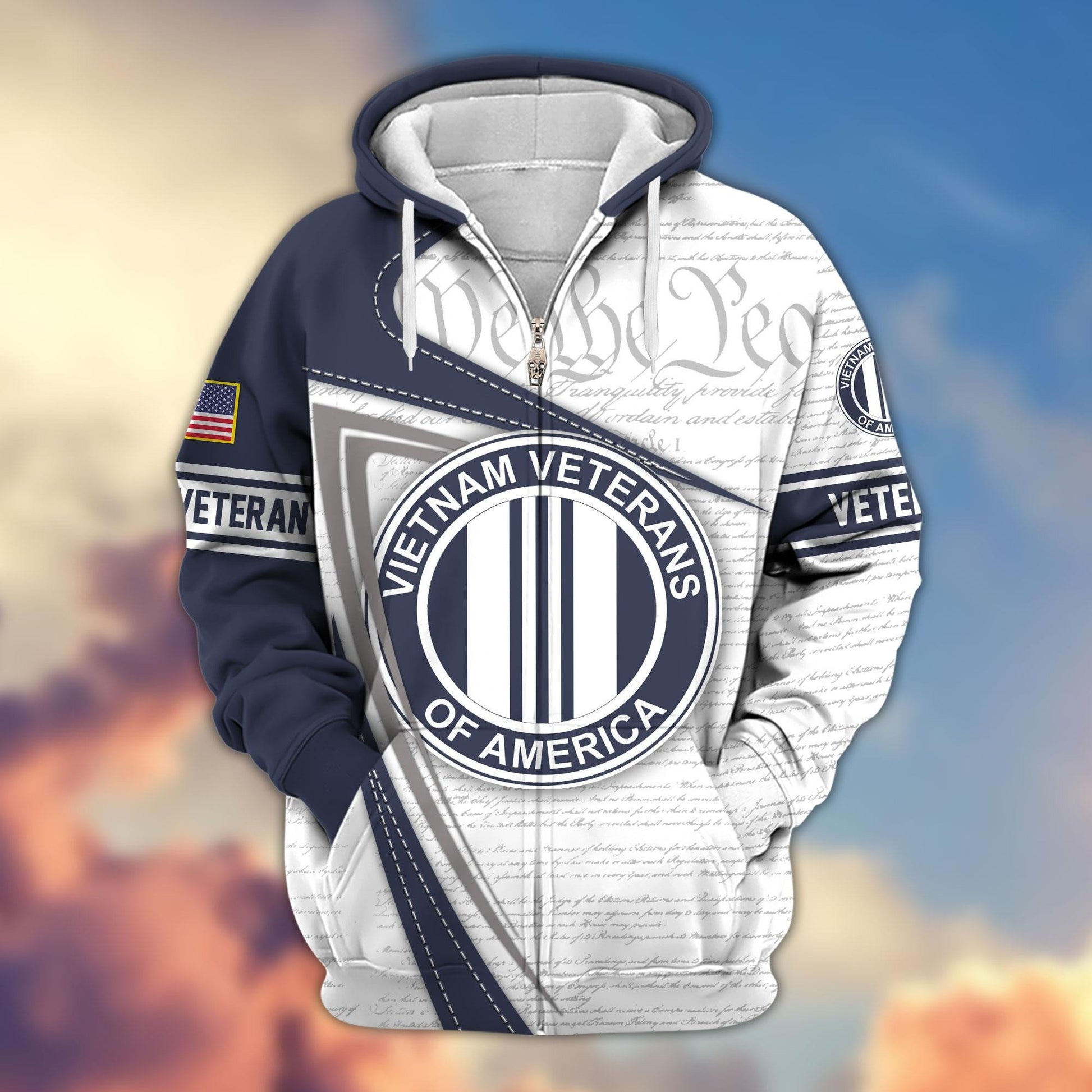 Premium US Veterans Zip Hoodie APHN050911, Gifts For US Veterans, Gifts For Veterans Day, Gifts For Father's Day
