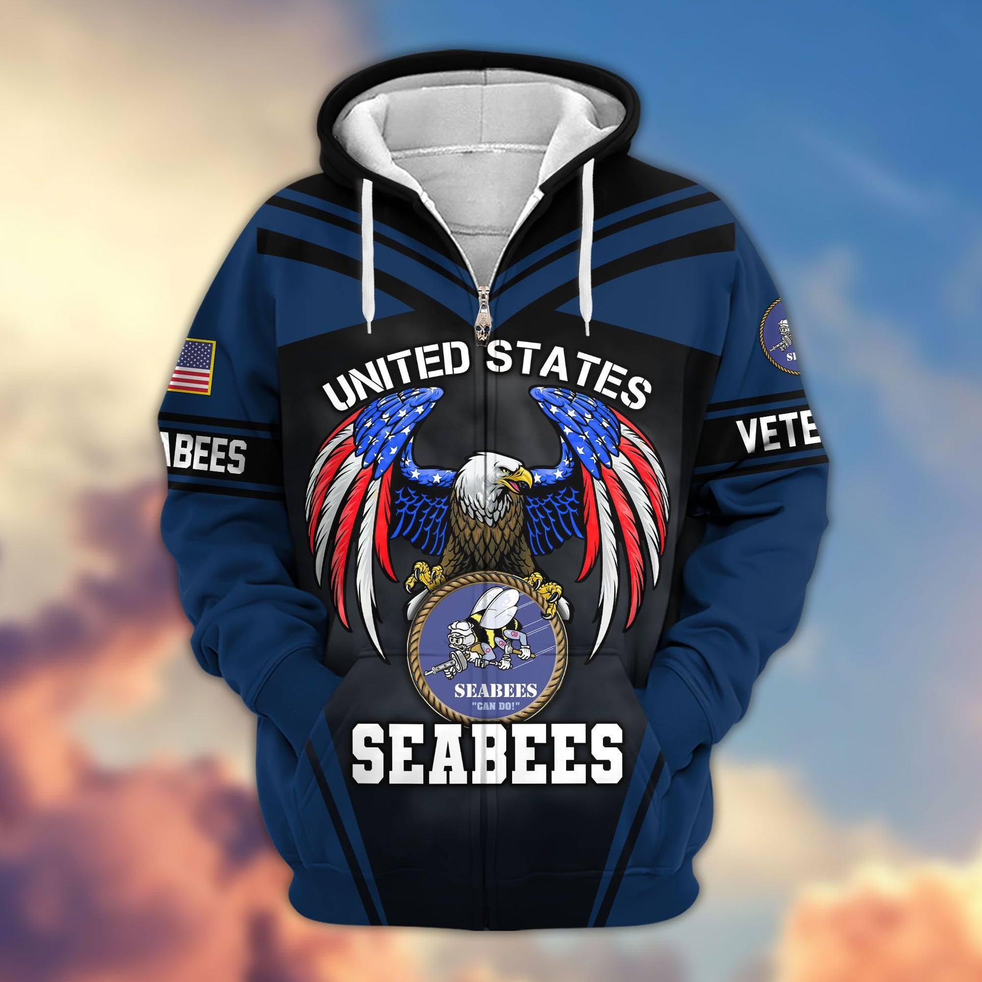 Premium US Veterans Zip Hoodie APHN040913, Gifts For US Veterans, Gifts For Veterans Day, Gifts For Father's Day