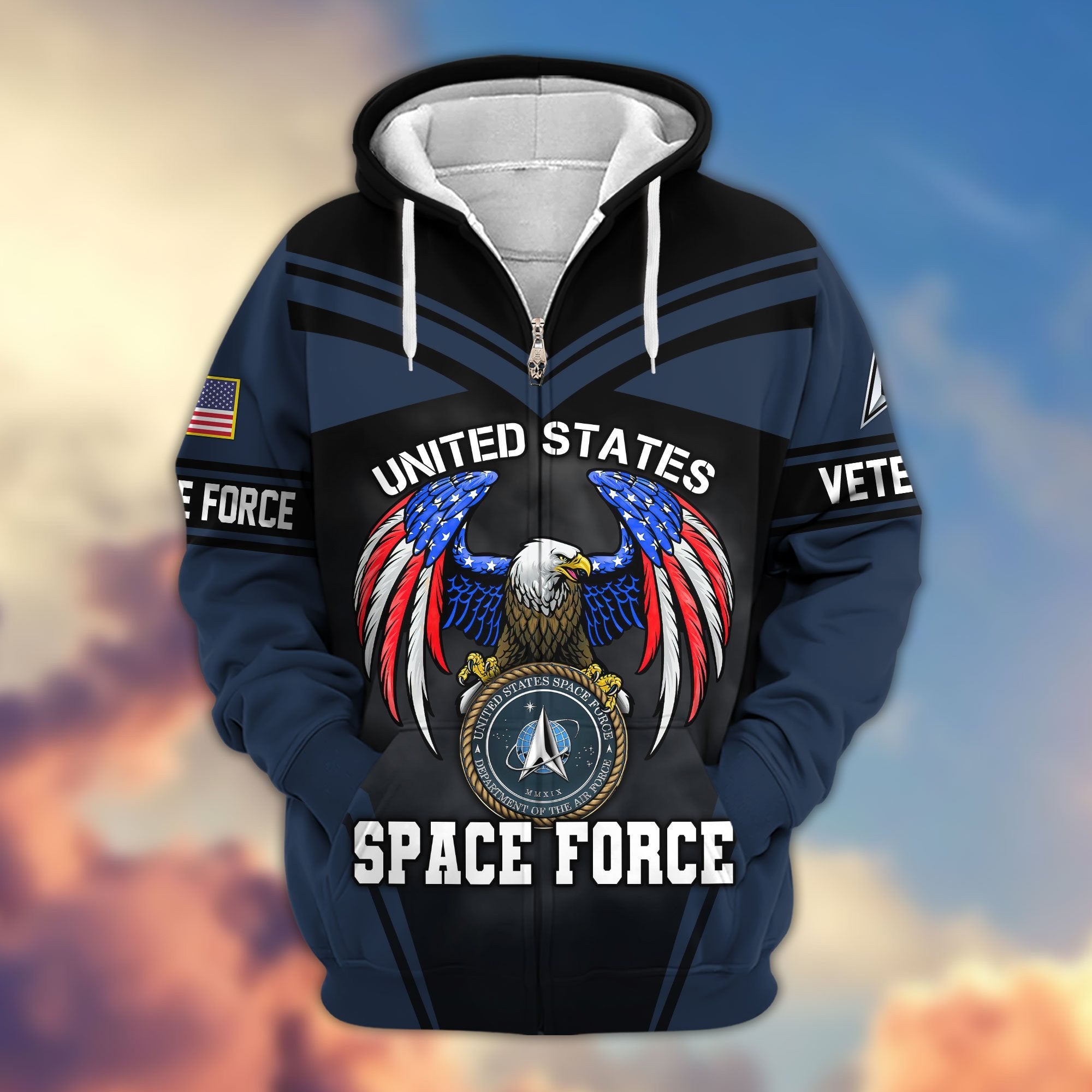 Premium US Veterans Zip Hoodie APHN040913, Gifts For US Veterans, Gifts For Veterans Day, Gifts For Father's Day