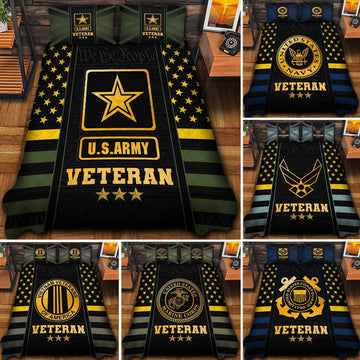 Premium US Veterans Bedding Set APHN040912, Gifts For US Veterans, Gifts For Veterans Day