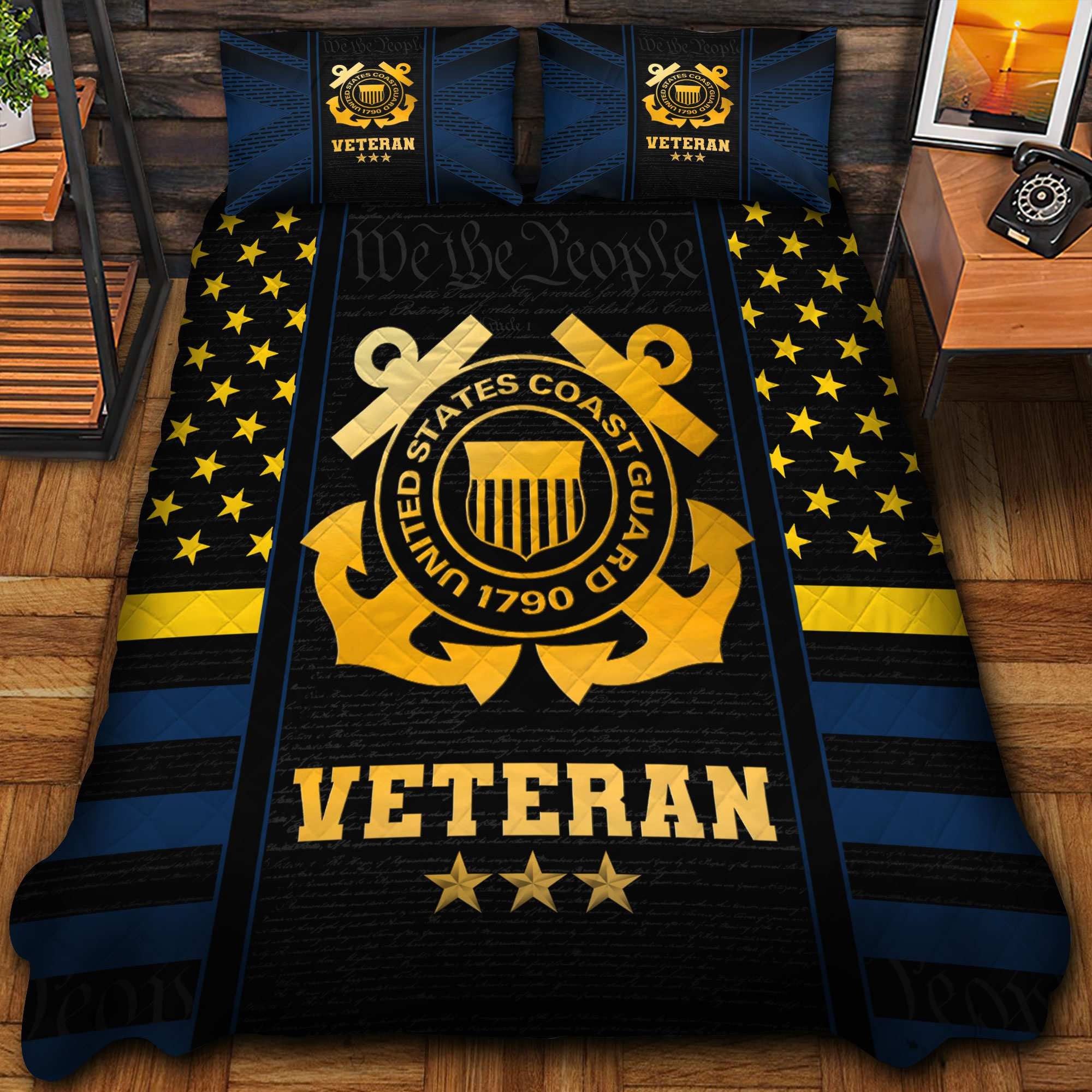 Premium US Veterans Bedding Set APHN040912, Gifts For US Veterans, Gifts For Veterans Day
