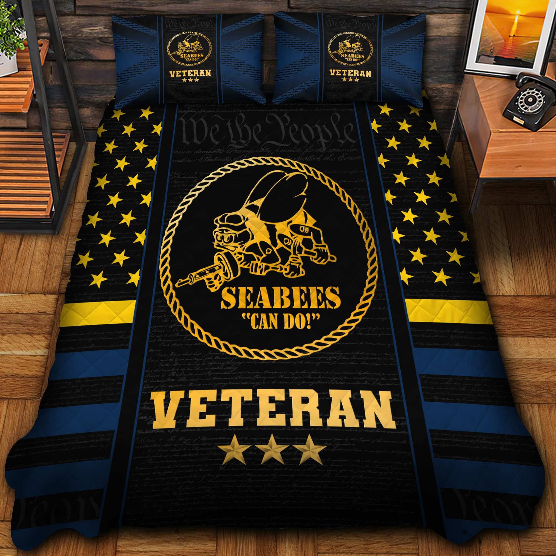 Premium US Veterans Bedding Set APHN040912, Gifts For US Veterans, Gifts For Veterans Day