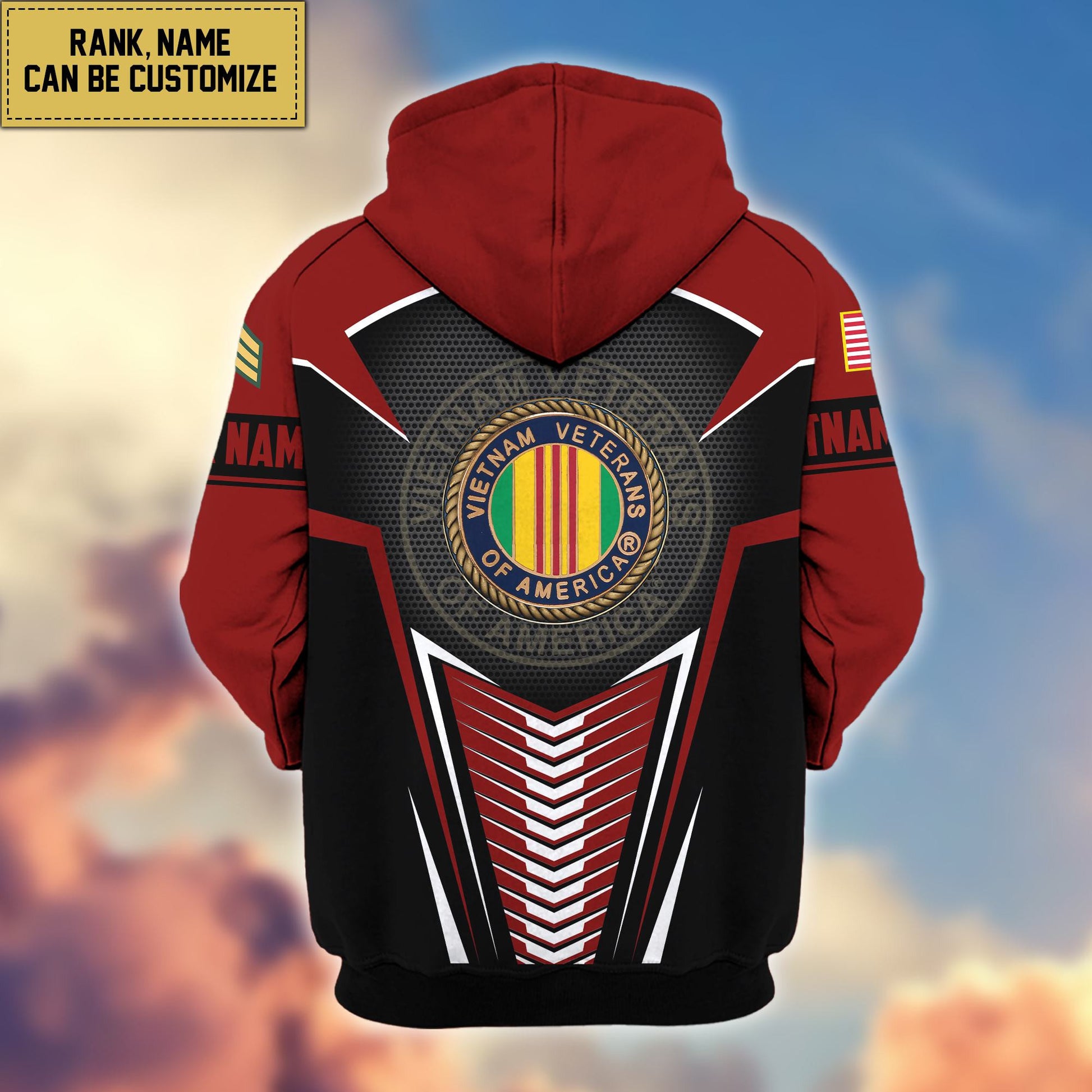Premium Vietnam Veterans Zip Hoodie VPVC600806, Custom Name, Rank, Gifts For Vietnam Veterans