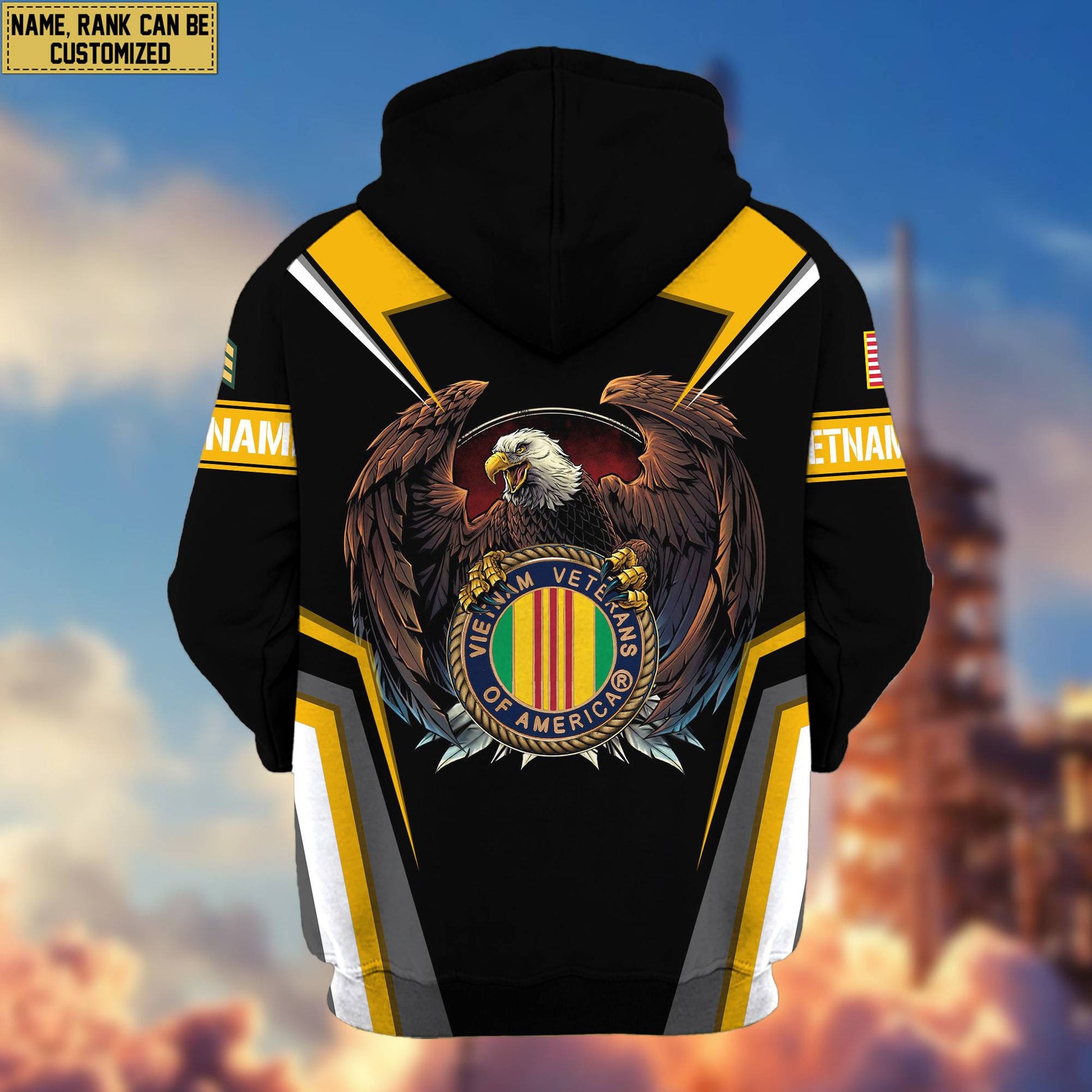 Premium Vietnam Veterans Zip Hoodie VPVC601706, Custom Name, Rank, Gifts For Vietnam Veterans