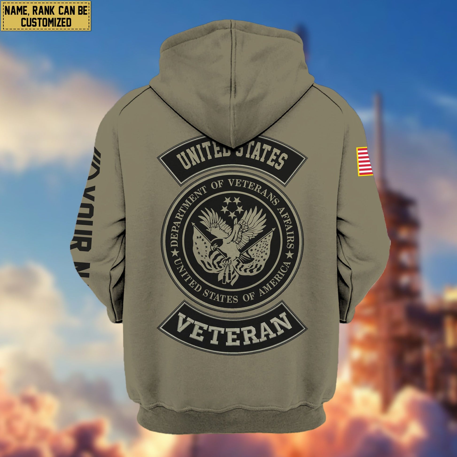 Premium Custom US Veterans Zip Hoodie VPVC601907, Gifts For US Veterans