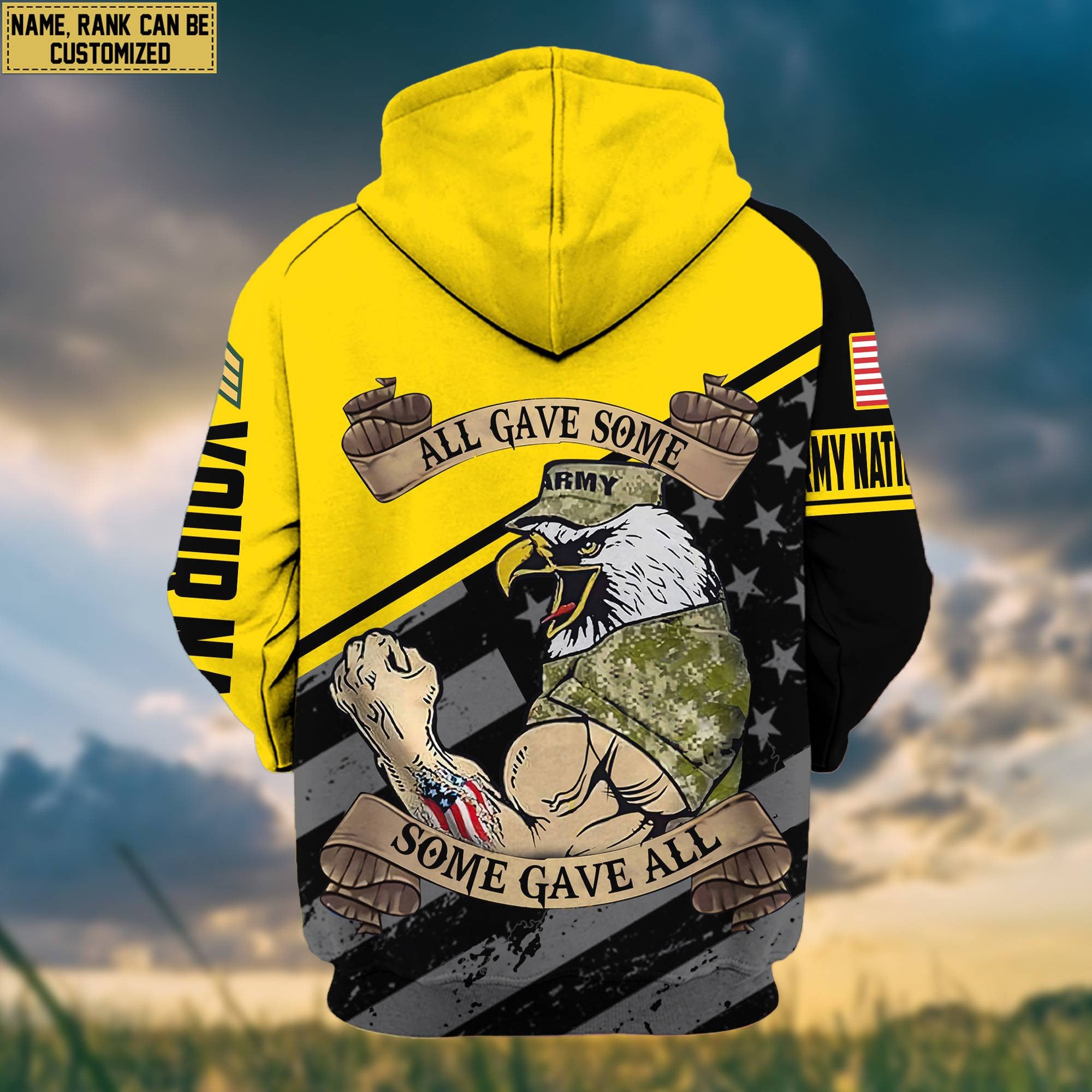 Premium Army National Guard Zip Hoodie VPVC602007, Custom Name, Rank, Gifts For US Veterans