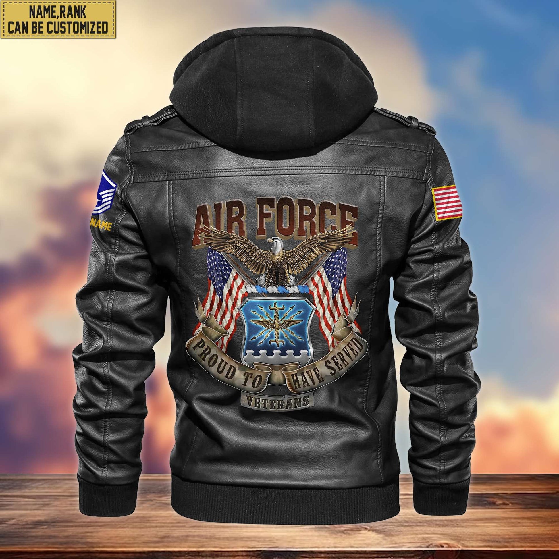 Premium USAF Leather Jacket VPVC700204, Custom Name, Rank, Gifts For Air Force Veteran