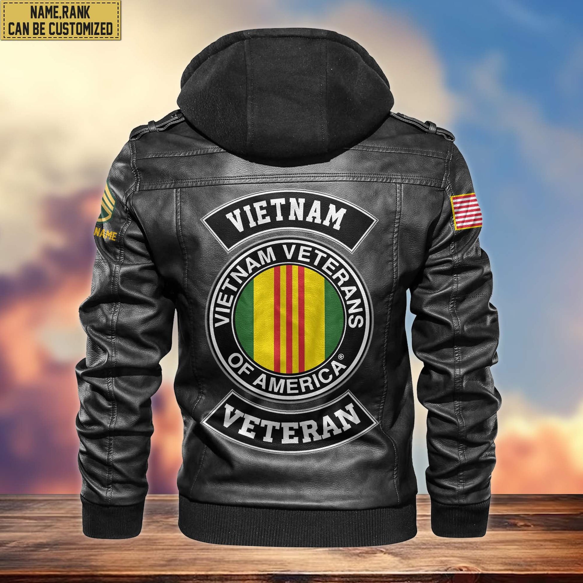 Vietnam Veteran Leather Jacket VPVC700306, Custom Name, Rank, Gifts For Vietnam Veteran