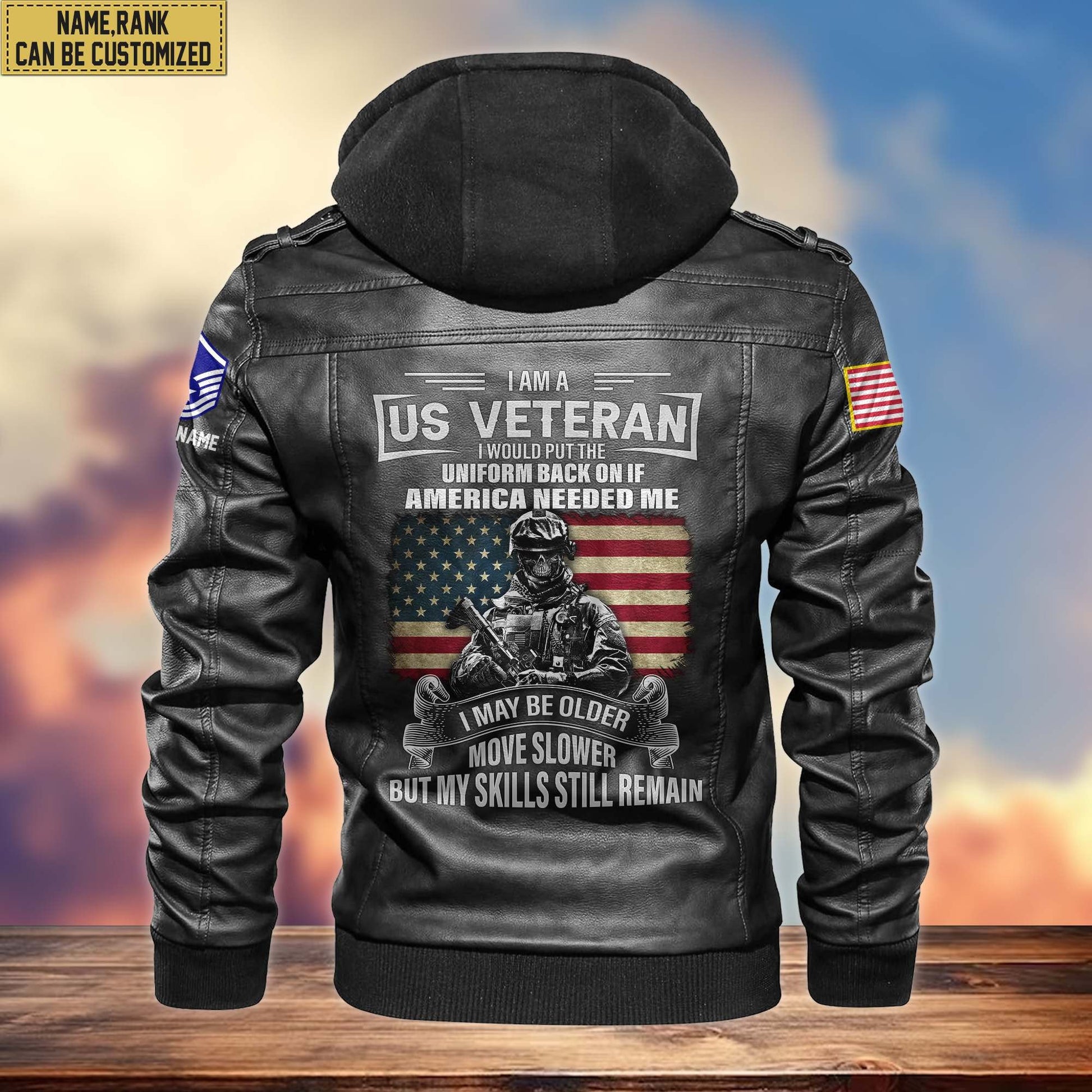 Premium USAF Leather Jacket VPVC701104, Custom Name, Rank, Gifts For Air Force Veteran